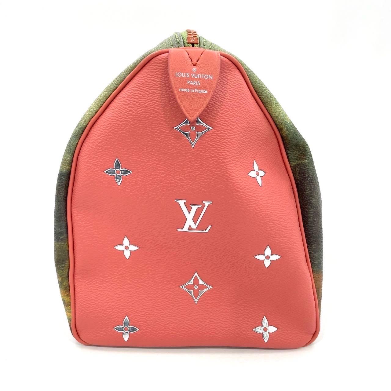 Louis Vuitton x Jeff Koons Speedy 30 Monalisa Top Handle Bag In Excellent Condition For Sale In AUBERVILLIERS, FR