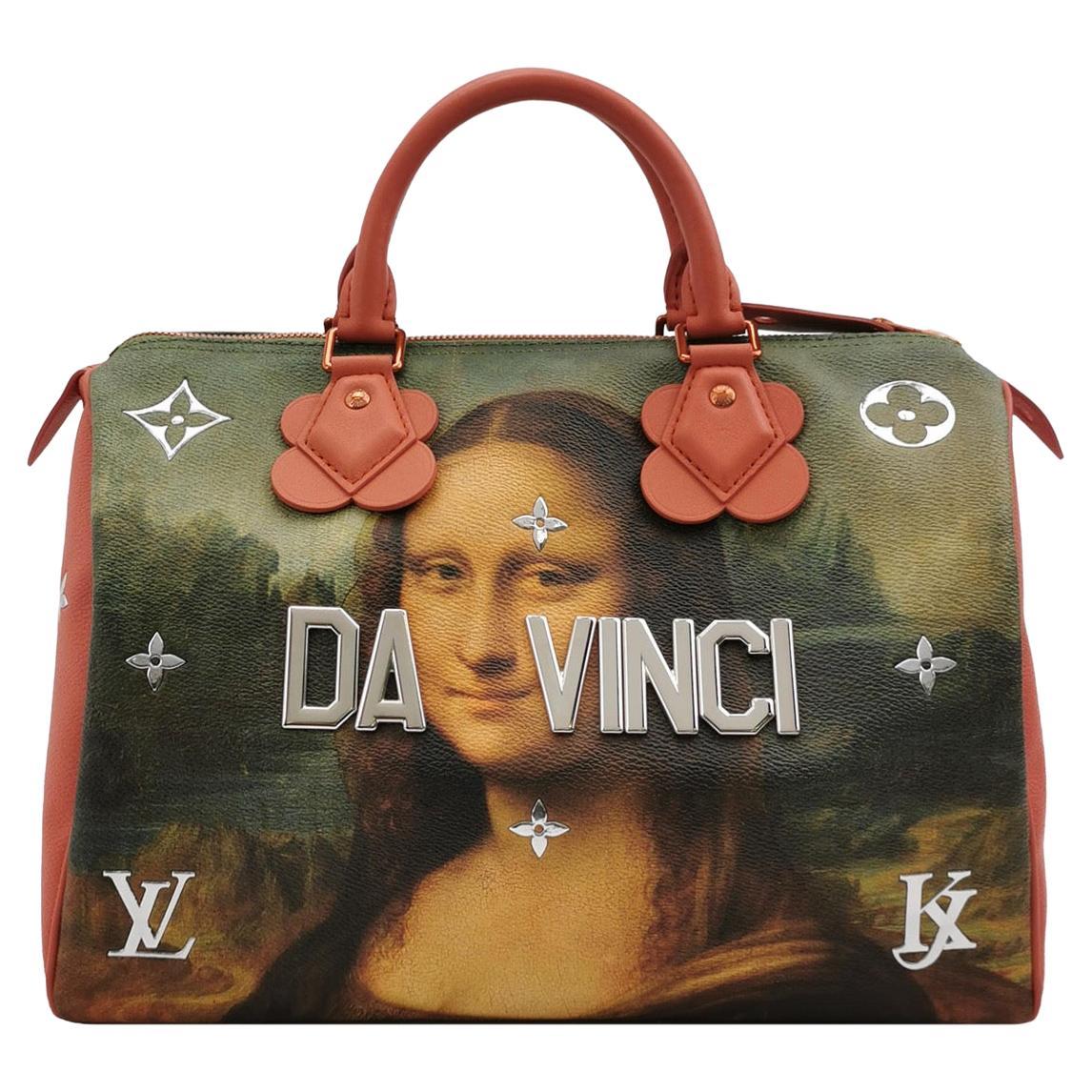 Louis Vuitton x Jeff Koons Speedy 30 Monalisa Top Handle Bag For Sale