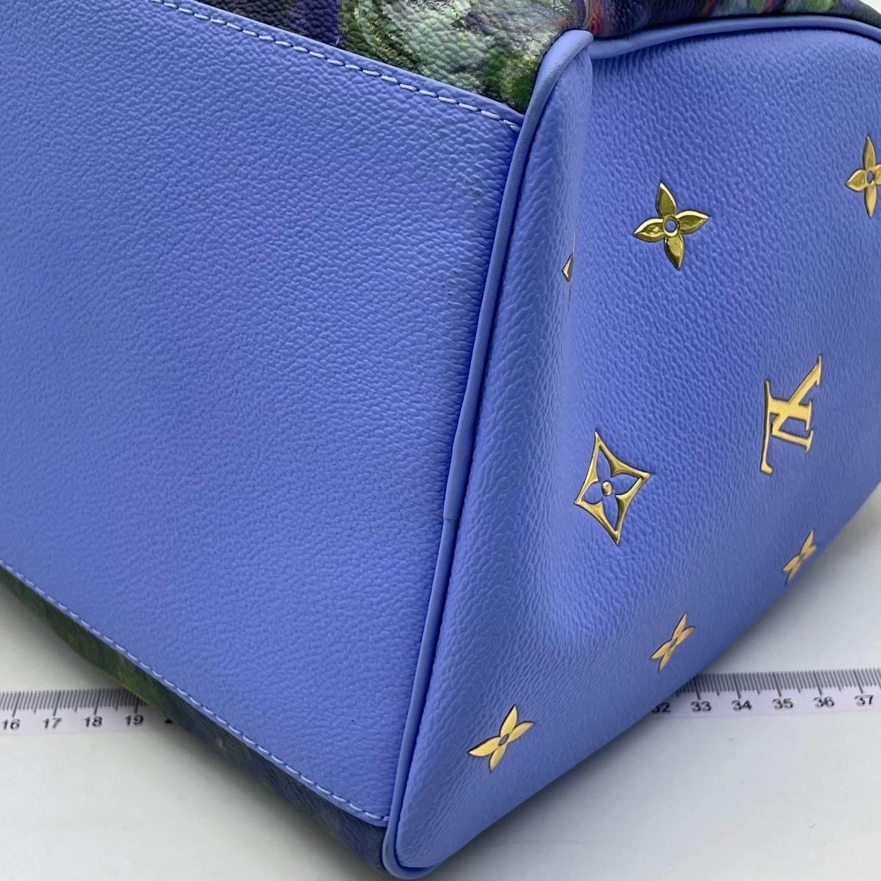 Louis Vuitton x Jeff Koons Speedy 30 Monat Water Lilies Borsa con manico superiore in vendita 13