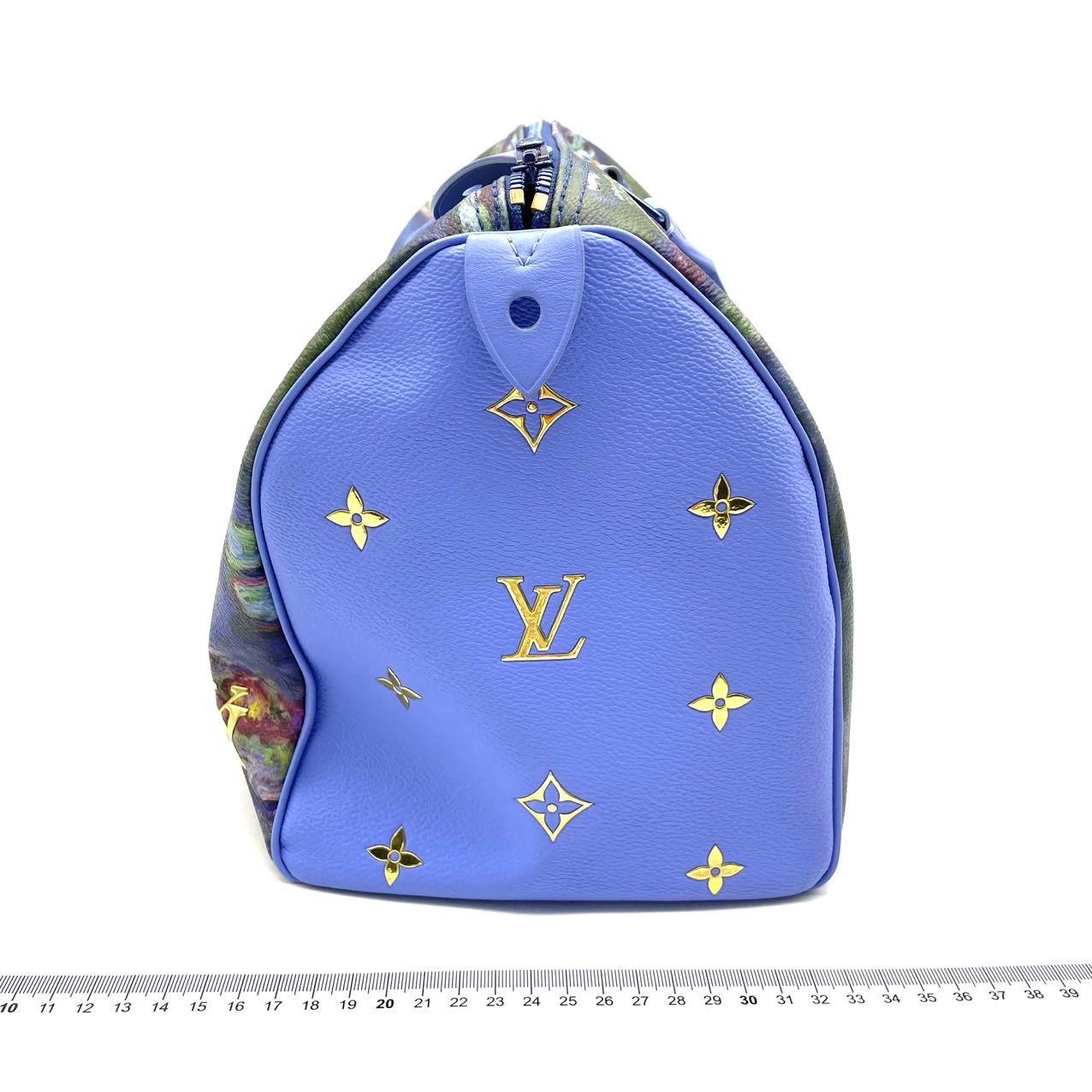 Louis Vuitton x Jeff Koons Speedy 30 Monat Water Lilies Borsa con manico superiore In condizioni ottime in vendita a AUBERVILLIERS, FR