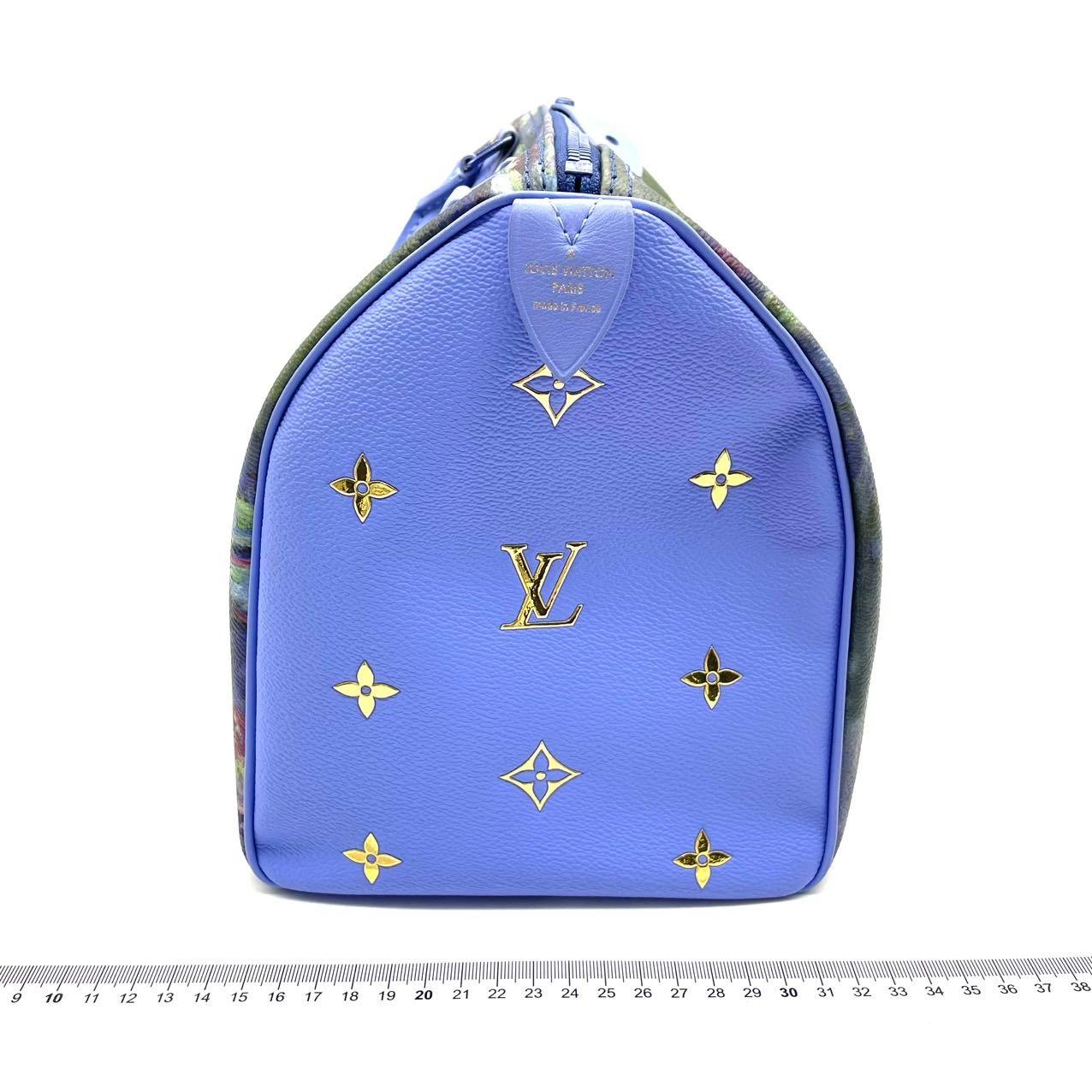 Donna Louis Vuitton x Jeff Koons Speedy 30 Monat Water Lilies Borsa con manico superiore in vendita