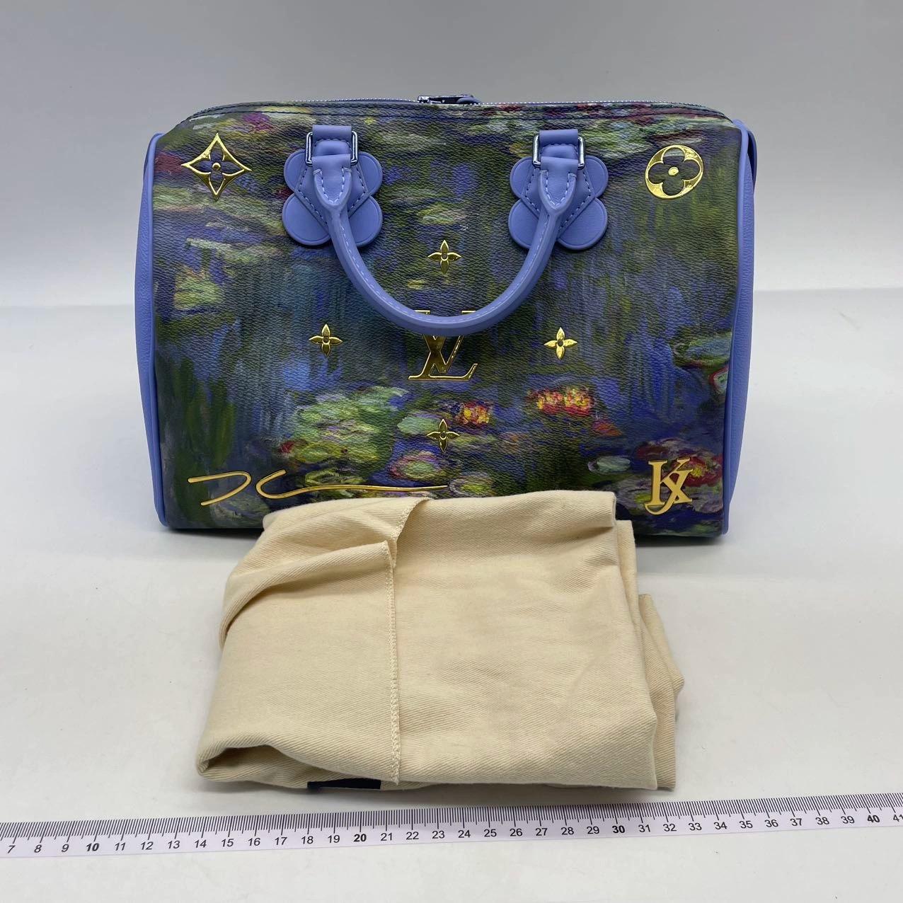 Louis Vuitton x Jeff Koons Speedy 30 Monat Water Lilies Borsa con manico superiore in vendita 2