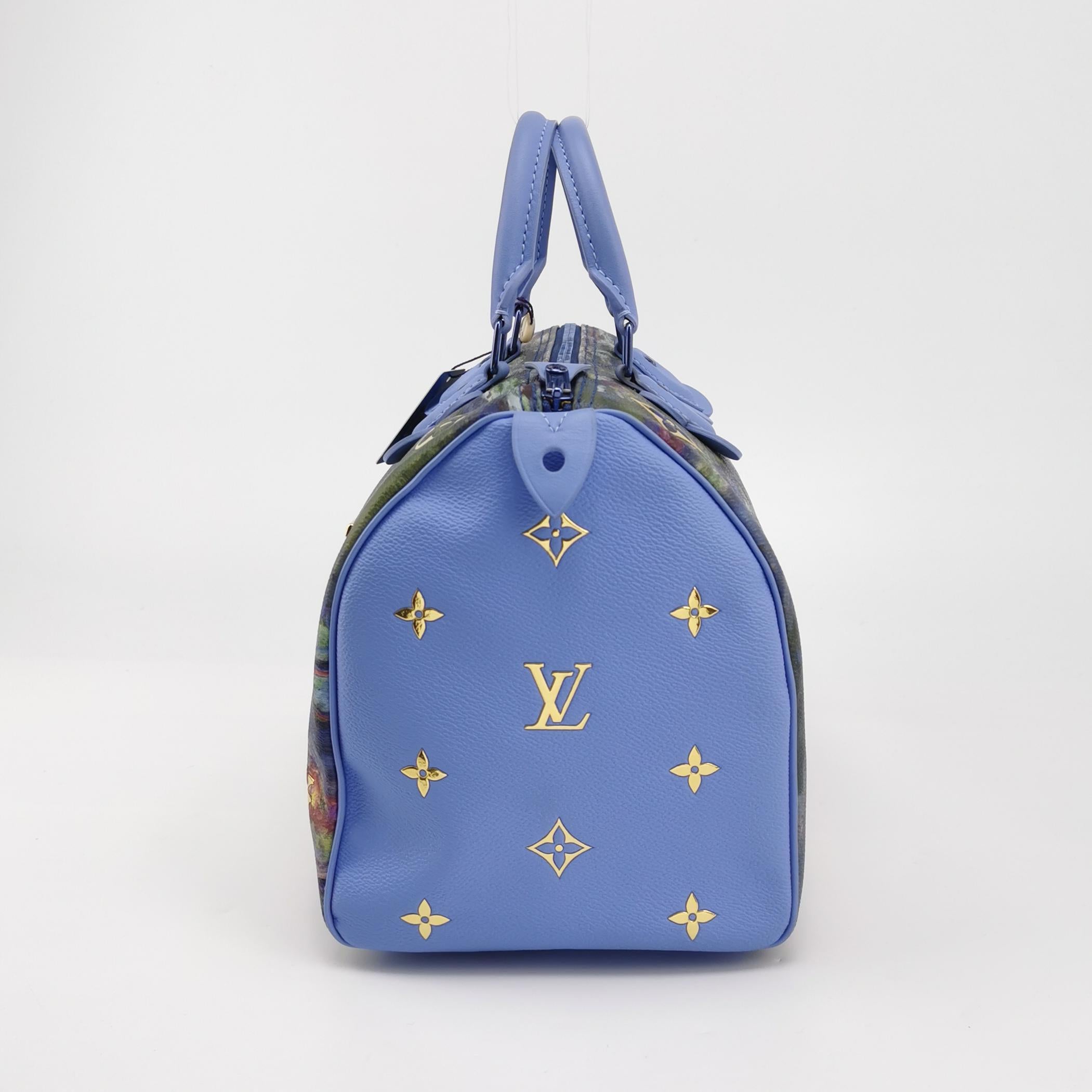 Louis Vuitton x Jeff Koons Speedy 30 Monet Water Lilies Top Handle Bag Pour femmes en vente