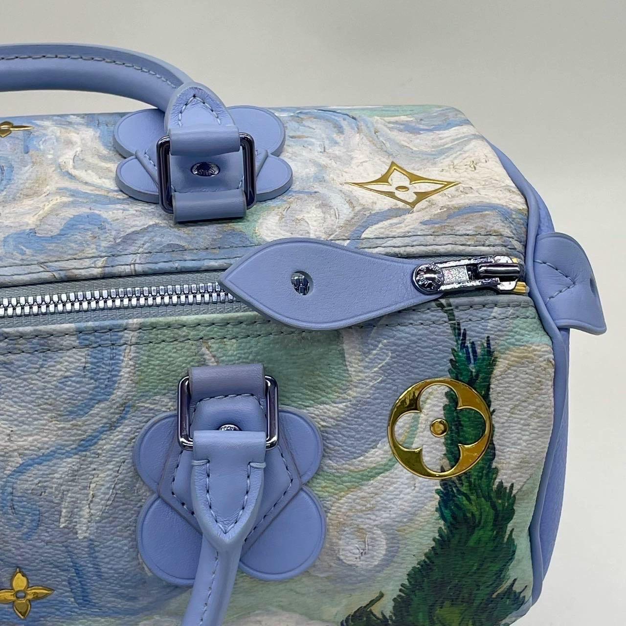 Louis Vuitton x Jeff Koons Speedy 30 Van Gogh Top Handle Bag 2017 For Sale 6