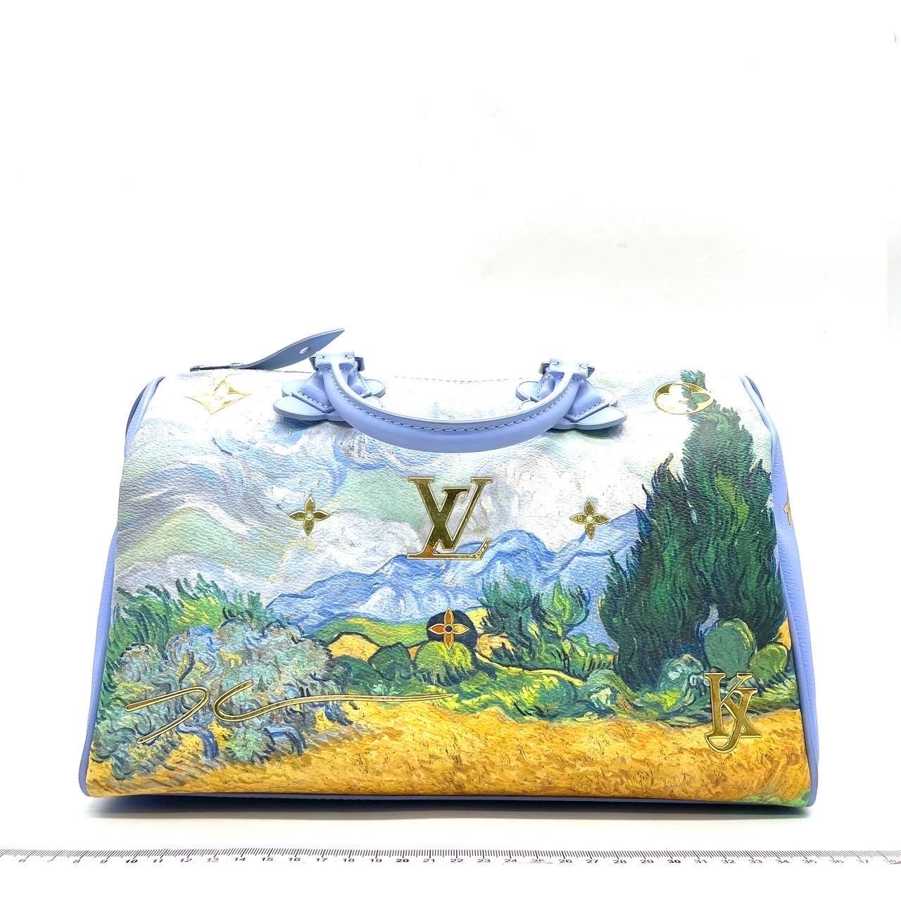 Discover the Van Gogh Speedy 30, part of the exclusive Louis Vuitton x Jeff Koons Limited Edition Masters Collection. This highly sought-after piece is currently sold out at boutiques, making it a must-have for any Louis Vuitton collector. It also