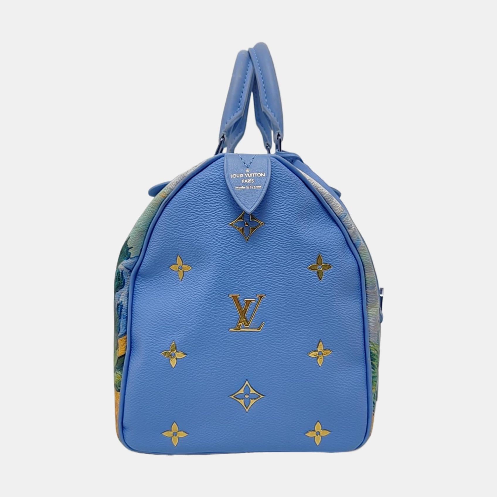 Louis Vuitton x Jeff Koons Speedy 30 Van Gogh Top Handle Bag 2017 Bon état - En vente à AUBERVILLIERS, FR