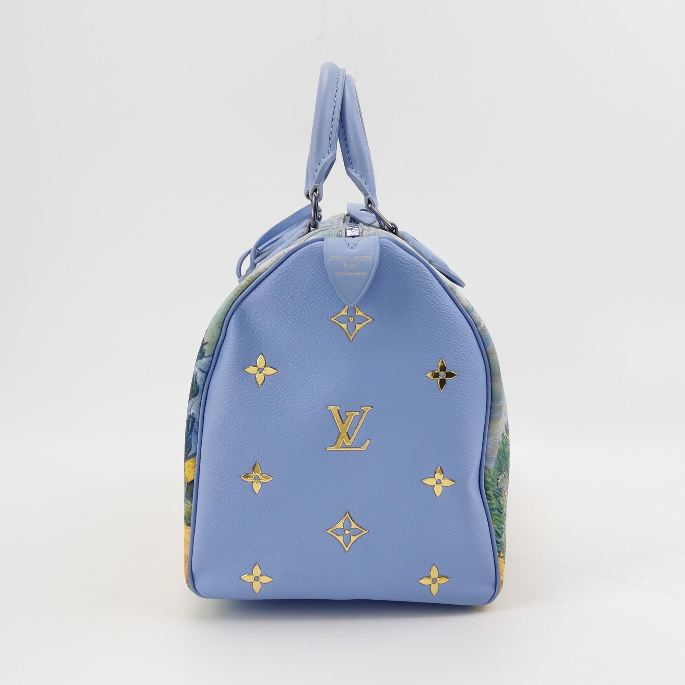 Louis Vuitton x Jeff Koons Speedy 30 Van Gogh Top Handle Bag 2017 Pour femmes en vente