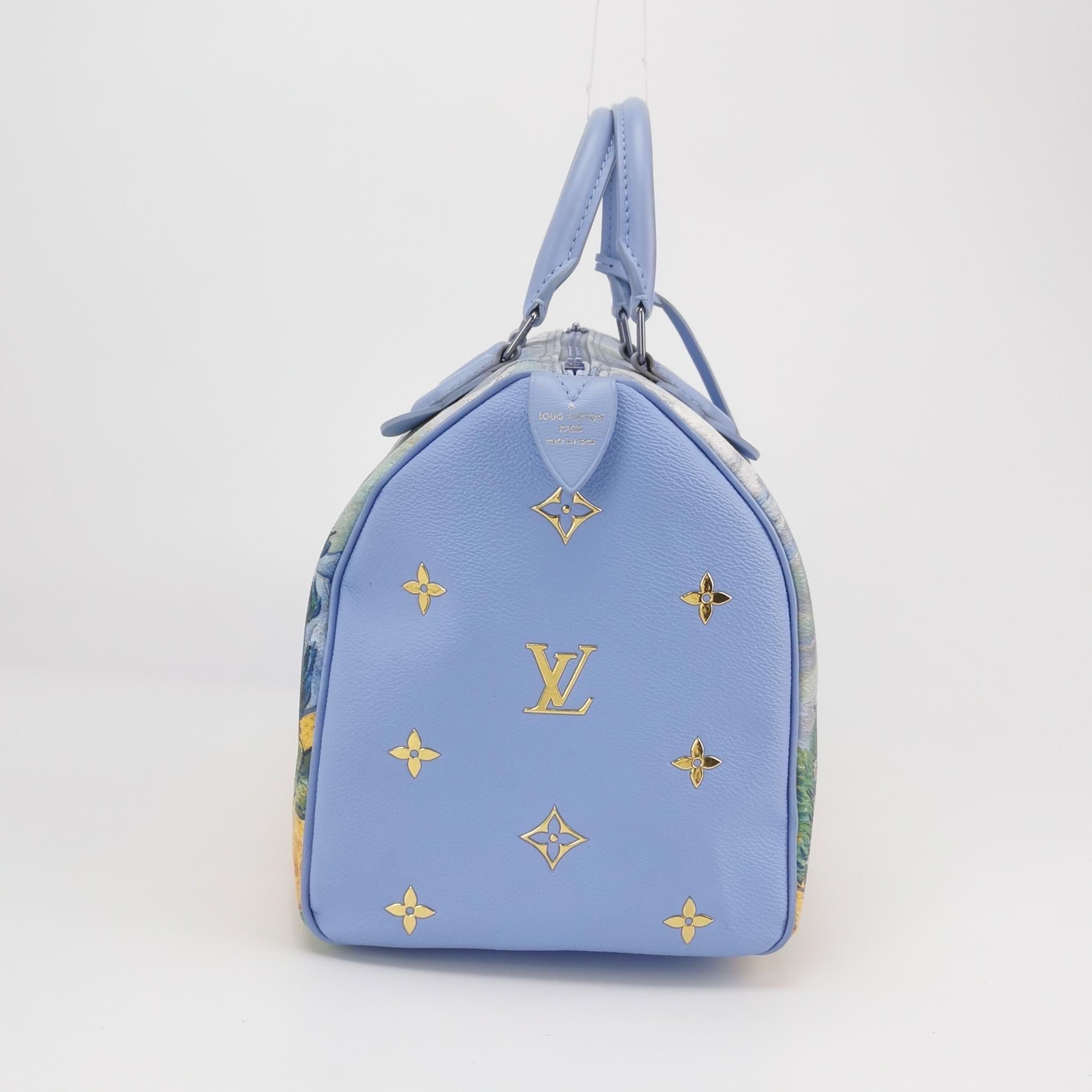 Louis Vuitton x Jeff Koons Speedy 30 Van Gogh Top Handle Bag 2017 For Sale 1