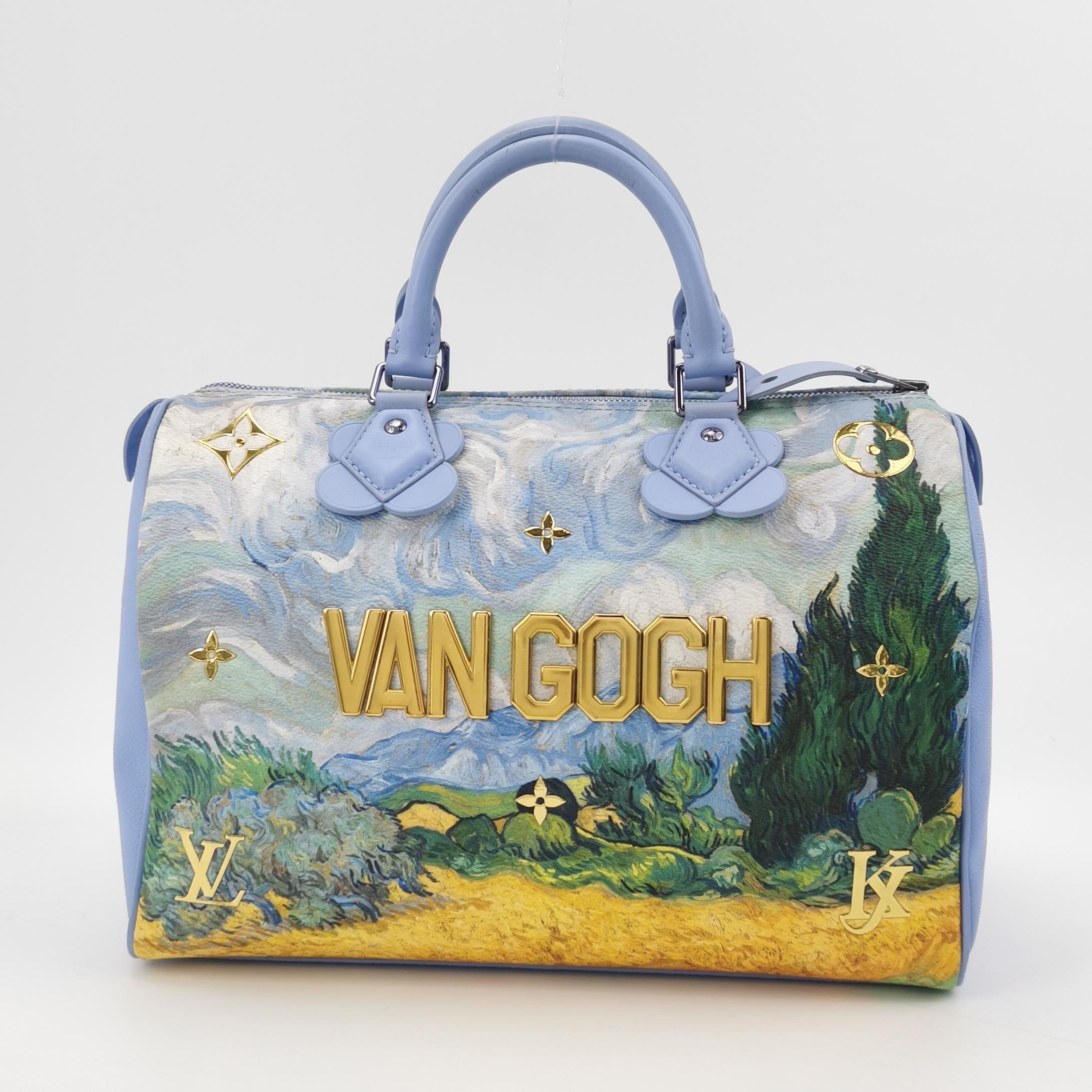 Louis Vuitton x Jeff Koons Speedy 30 Van Gogh Top Handle Bag 2017 en vente 1
