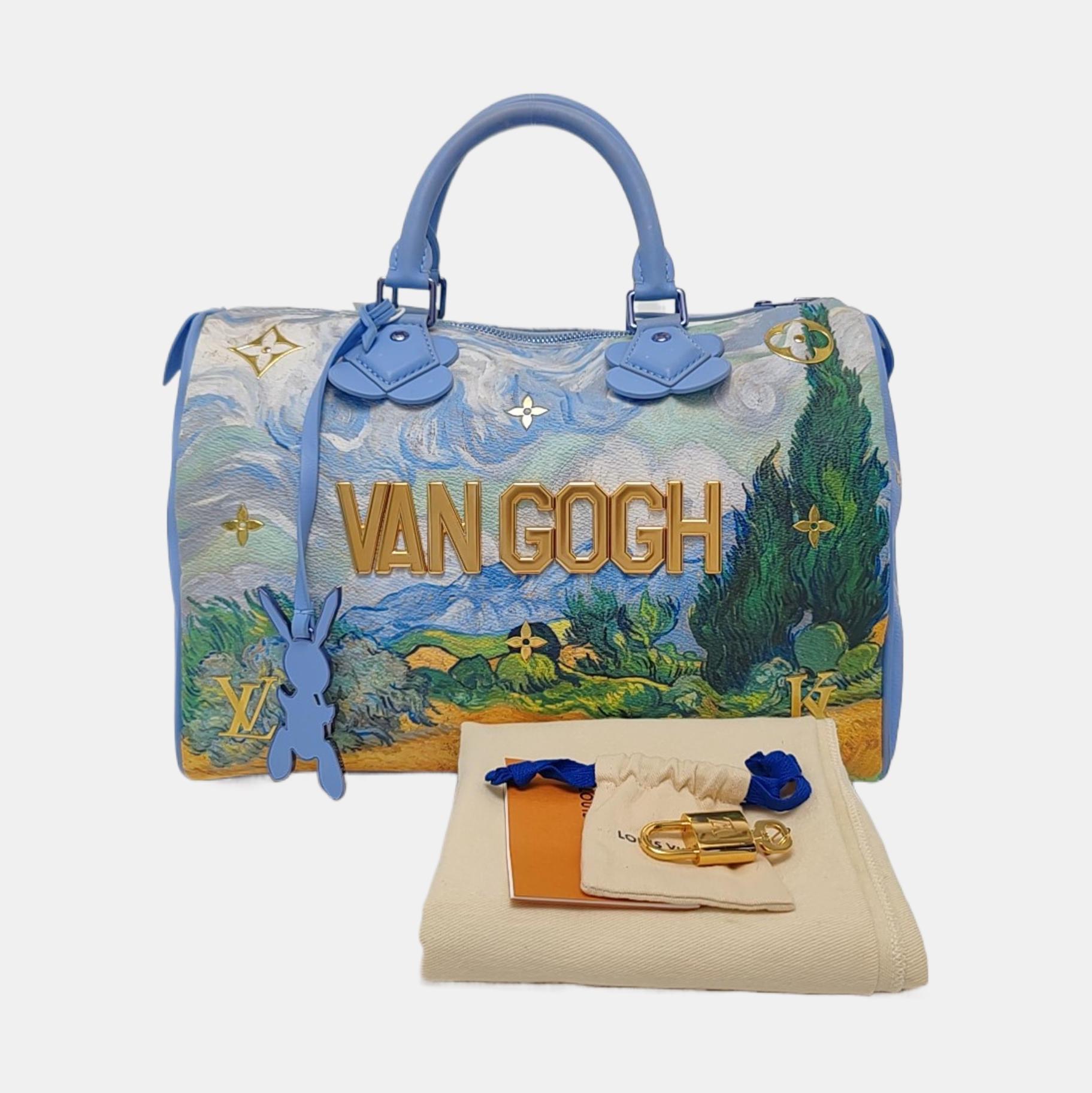 Louis Vuitton x Jeff Koons Speedy 30 Van Gogh Top Handle Bag 2017 en vente 2