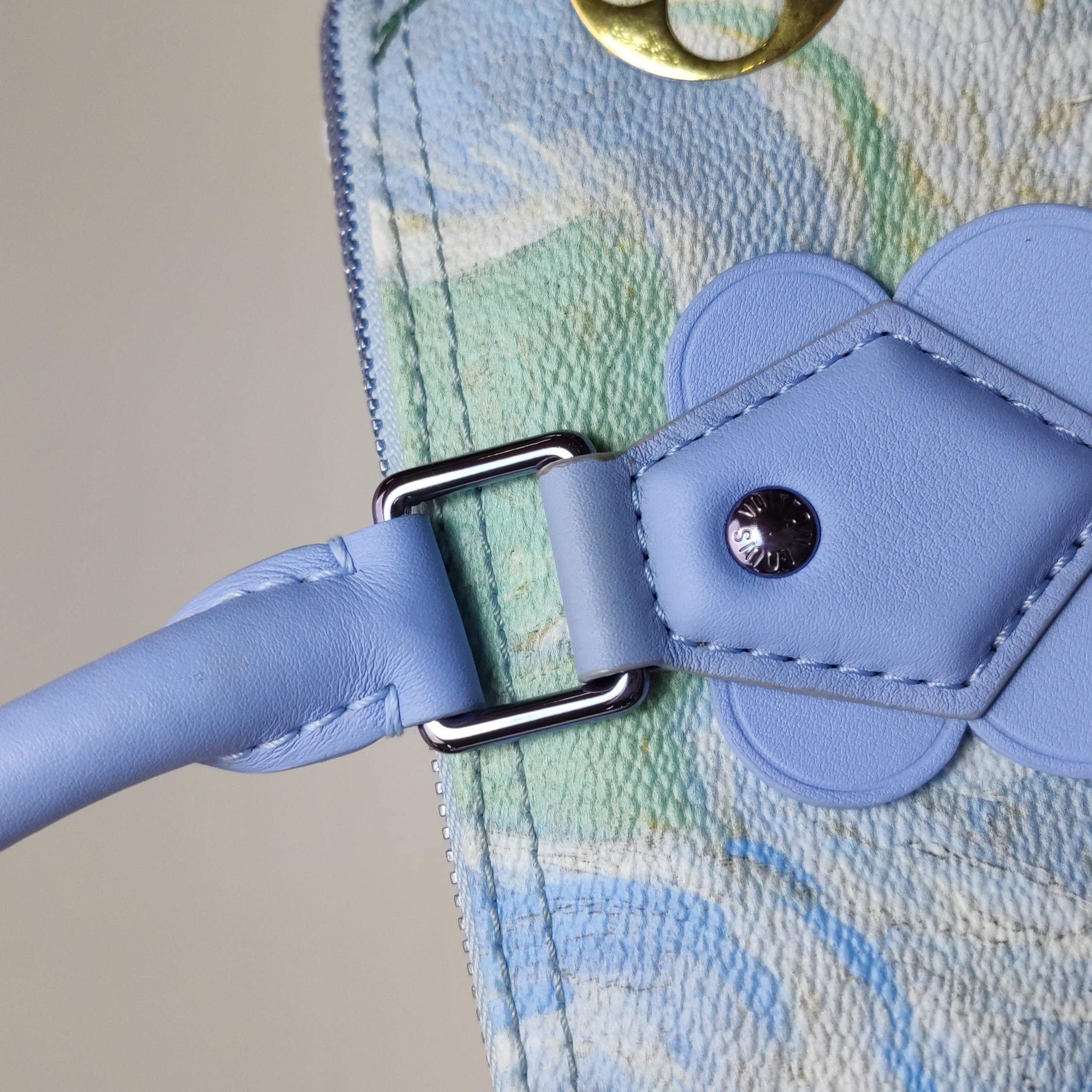 Bolso de asa superior Louis Vuitton x Jeff Koons Speedy 30 Van Gogh en venta 10
