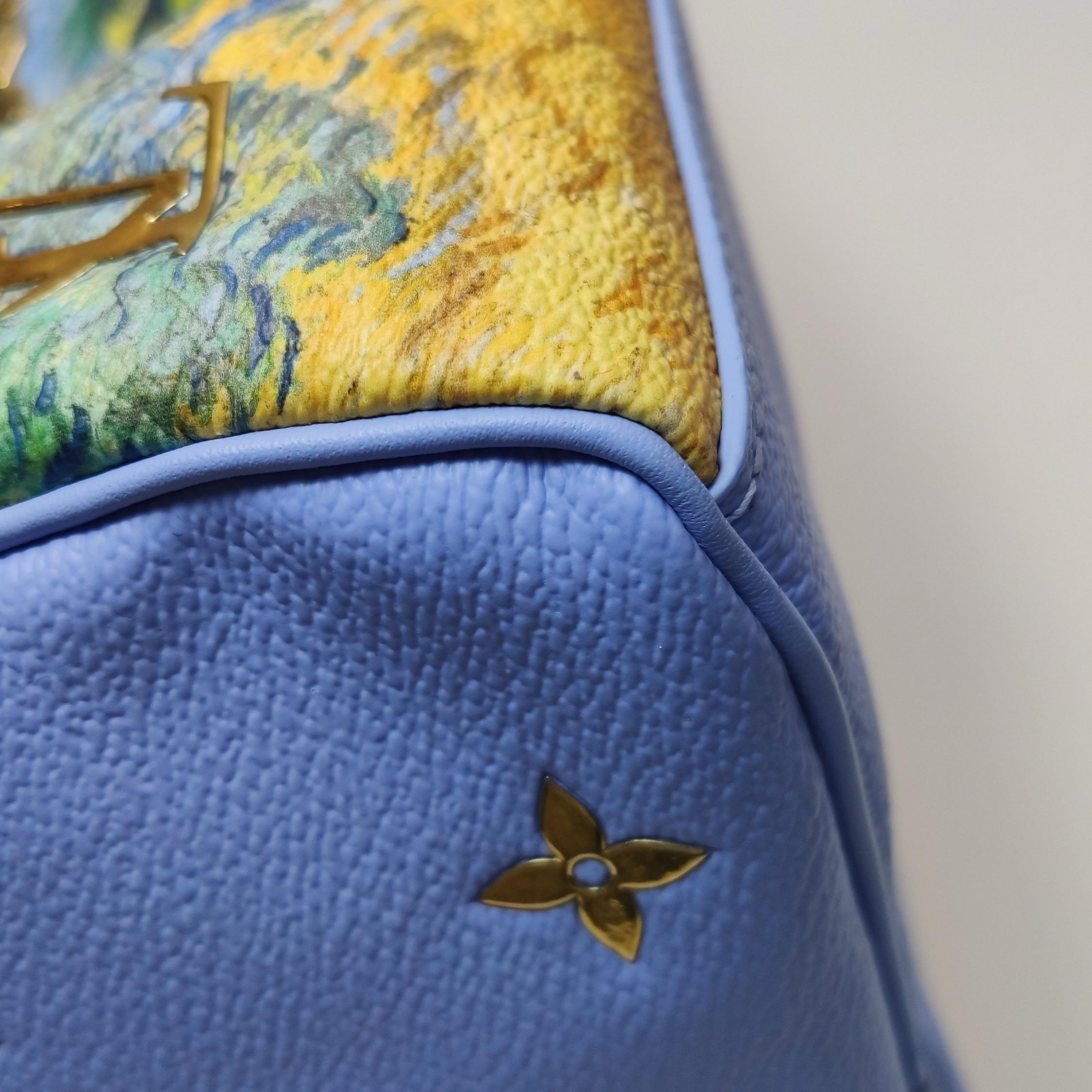 Louis Vuitton x Jeff Koons Speedy 30 Van Gogh Top Handle Bag mit Griff oben im Angebot 12
