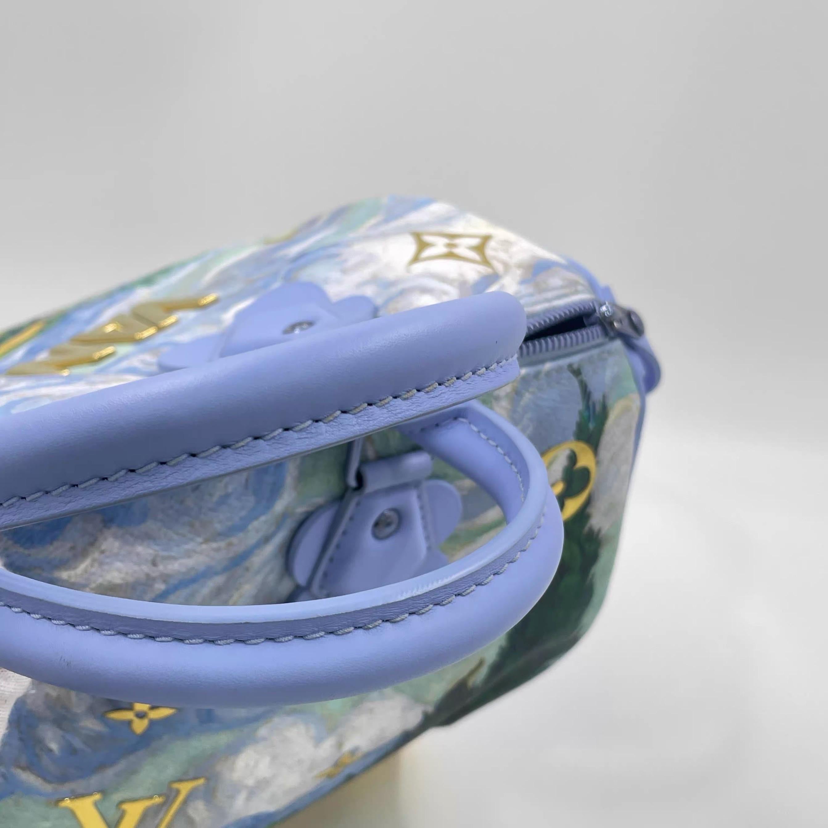 Louis Vuitton x Jeff Koons Speedy 30 Van Gogh Top Handle Bag mit Griff oben im Angebot 14