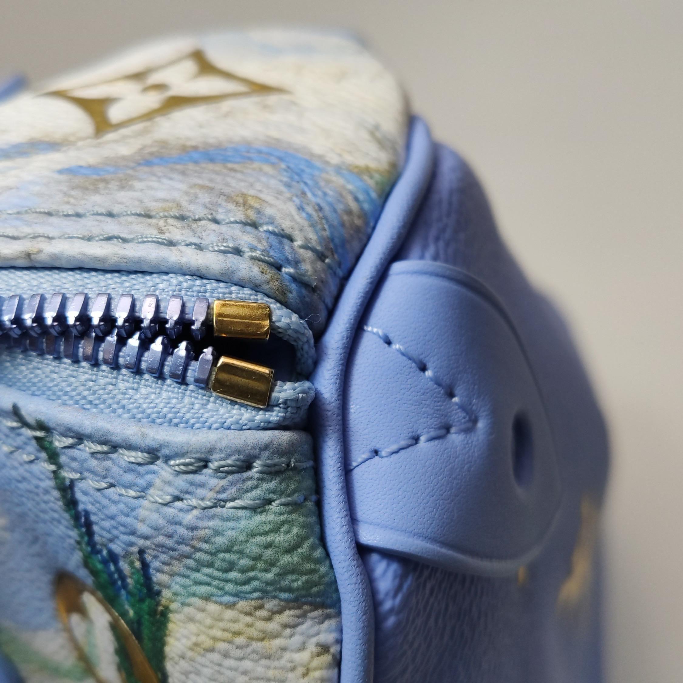 Louis Vuitton x Jeff Koons Speedy 30 Van Gogh Top Handle Bag mit Griff oben im Angebot 14