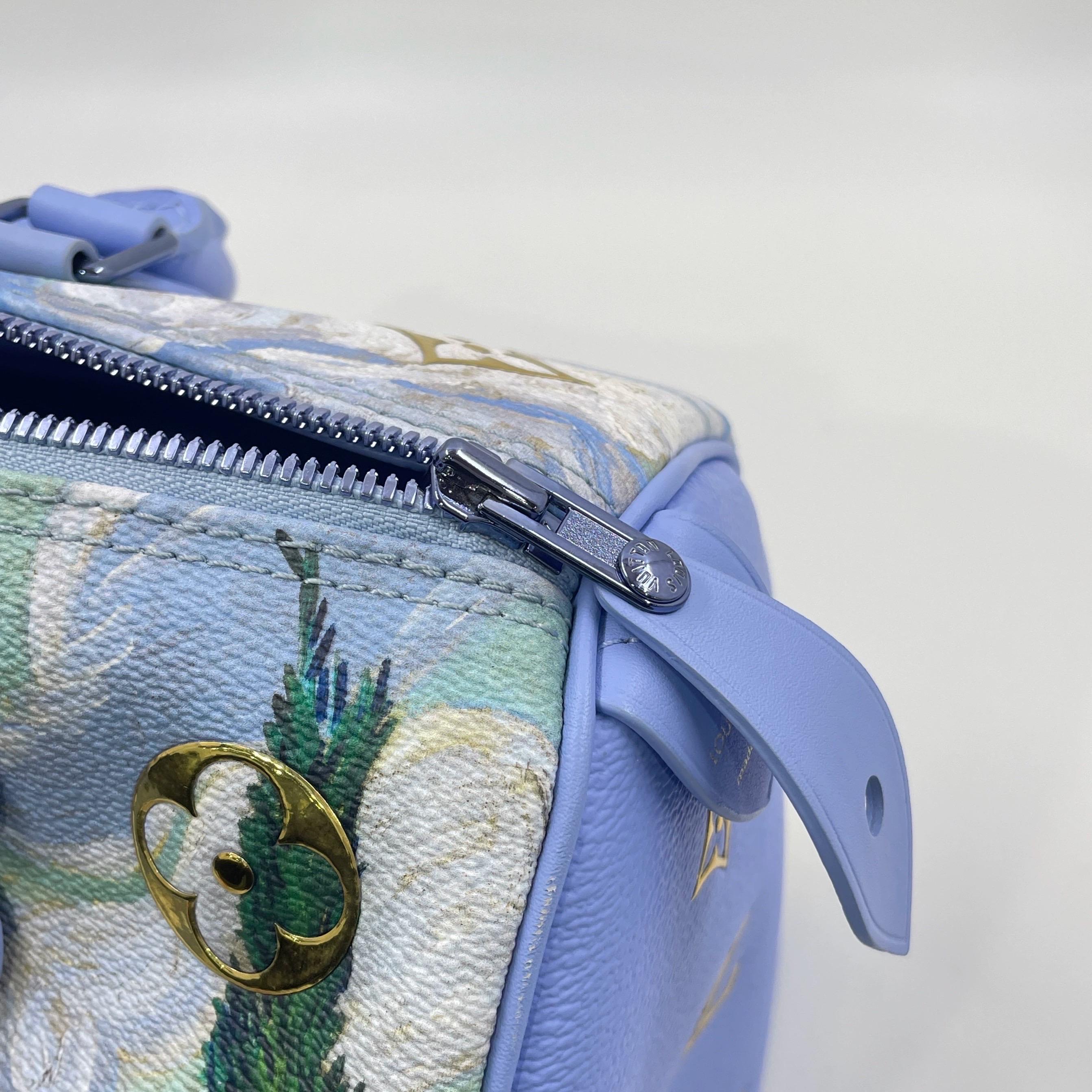 Louis Vuitton x Jeff Koons Speedy 30 Van Gogh Top Handle Bag mit Griff oben im Angebot 15