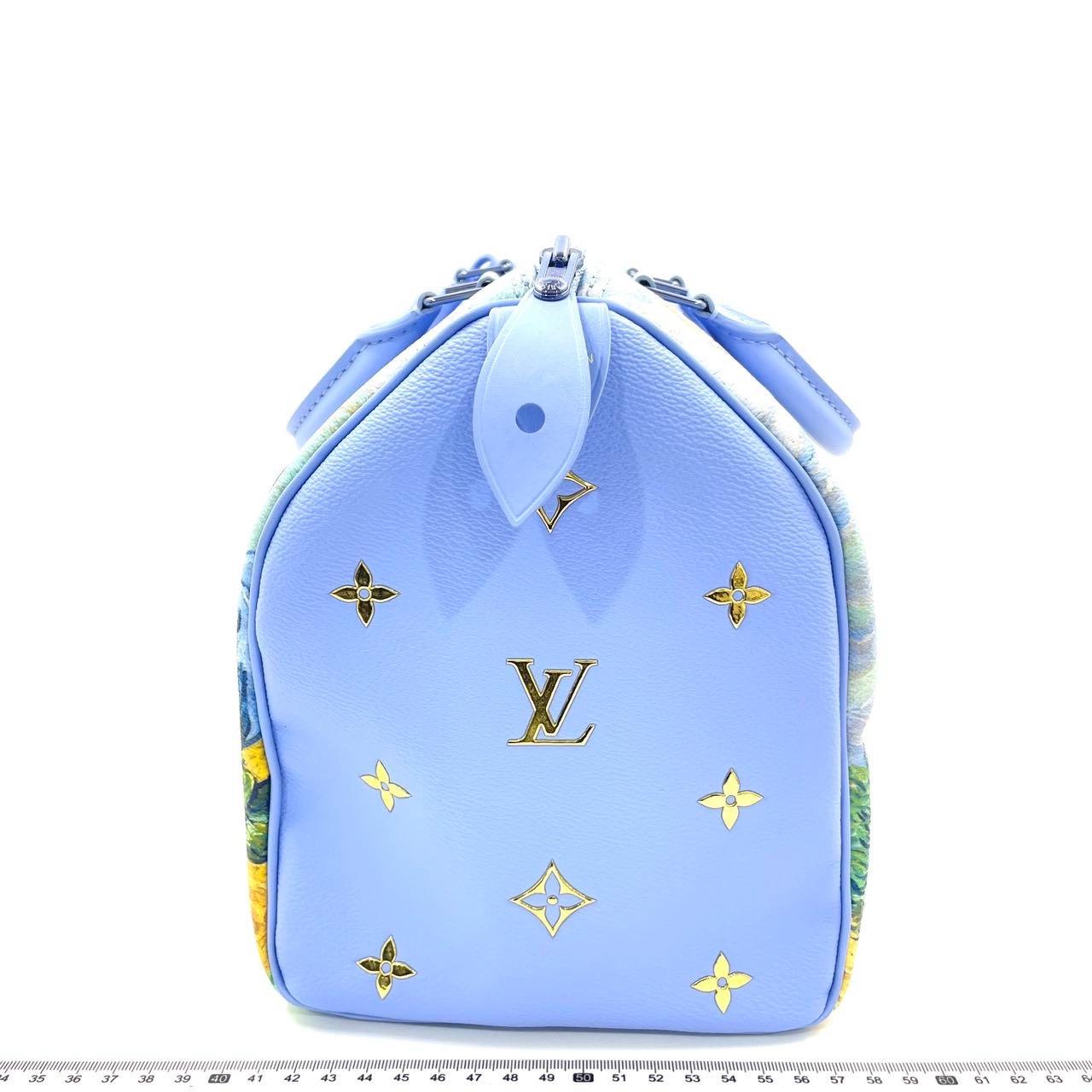 Louis Vuitton x Jeff Koons Speedy 30 Van Gogh Top Handle Bag mit Griff oben im Zustand „Hervorragend“ im Angebot in AUBERVILLIERS, FR