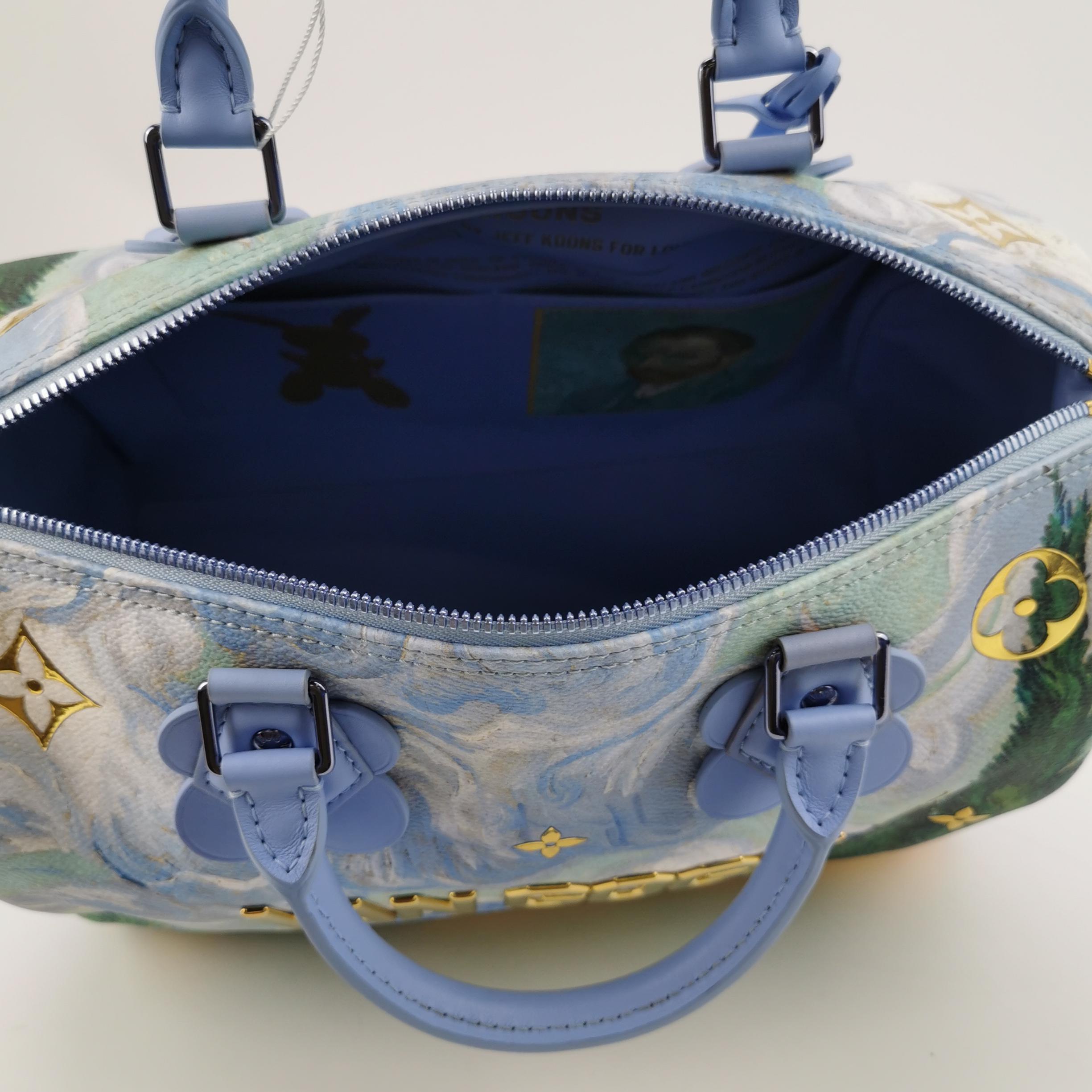 Louis Vuitton x Jeff Koons Speedy 30 Van Gogh Top Handle Bag mit Griff oben im Zustand „Hervorragend“ im Angebot in AUBERVILLIERS, FR