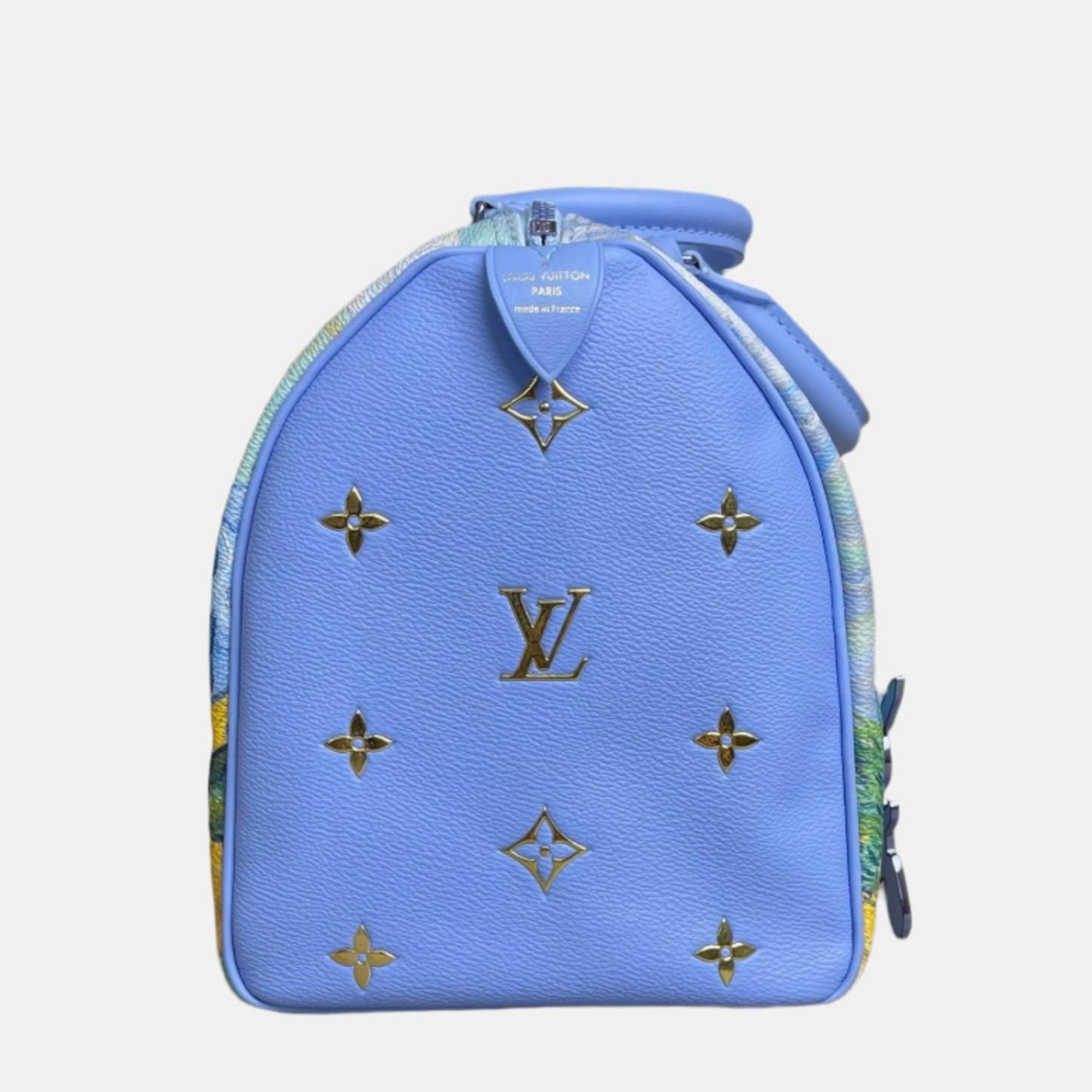 Louis Vuitton x Jeff Koons Speedy 30 Van Gogh Top Handle Bag In New Condition For Sale In AUBERVILLIERS, FR