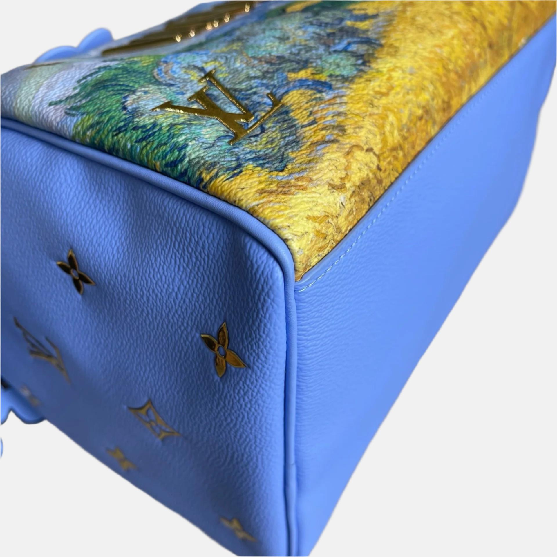 Louis Vuitton x Jeff Koons Speedy 30 Van Gogh Top Handle Bag For Sale 1