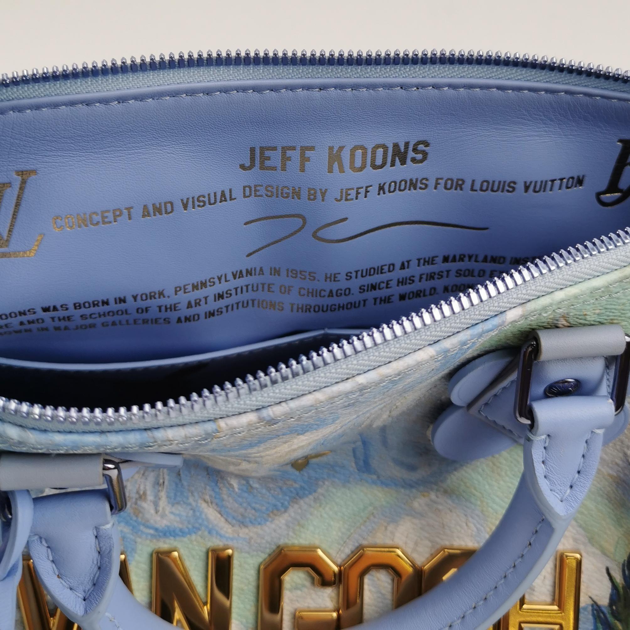 Bolso de asa superior Louis Vuitton x Jeff Koons Speedy 30 Van Gogh en venta 1