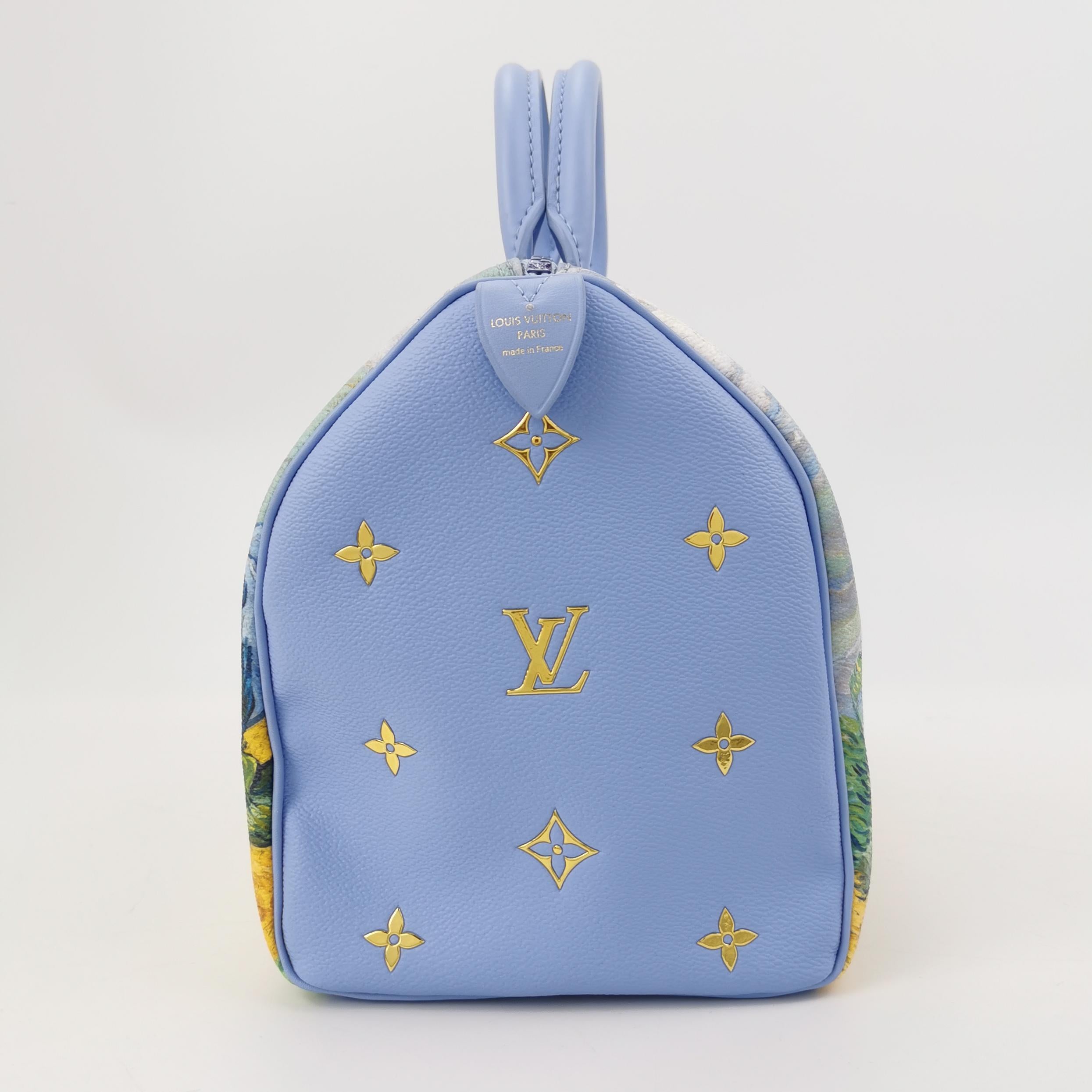 Louis Vuitton x Jeff Koons Speedy 30 Van Gogh Top Handle Bag mit Griff oben im Angebot 2