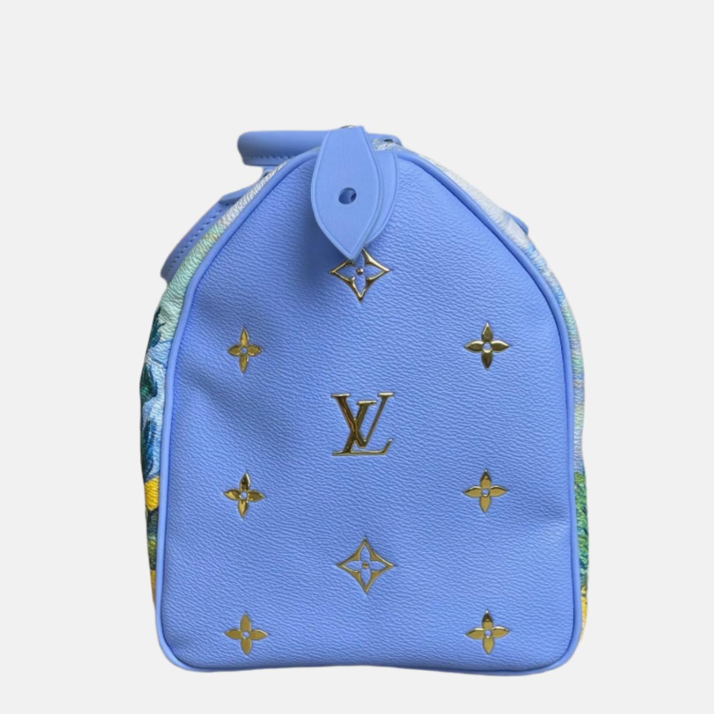 Louis Vuitton x Jeff Koons Speedy 30 Van Gogh Top Handle Bag For Sale 2