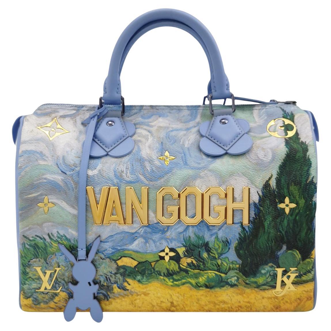 Bolso de asa superior Louis Vuitton x Jeff Koons Speedy 30 Van Gogh en venta