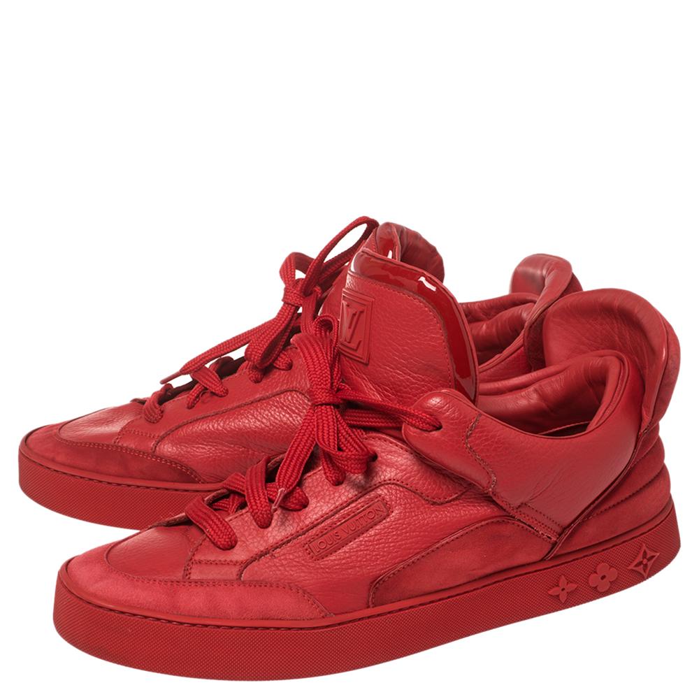 red sneakers kanye west