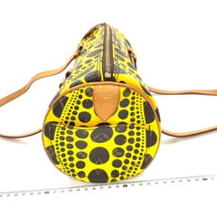 Louis Vuitton x Kusama Papillon 28 Yellow Polka Dots Handbag