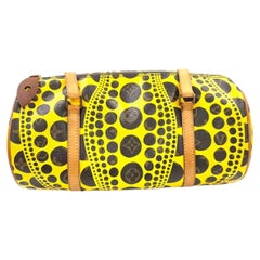 Louis Vuitton x Kusama Papillon 28 Yellow Polka Dots Handbag