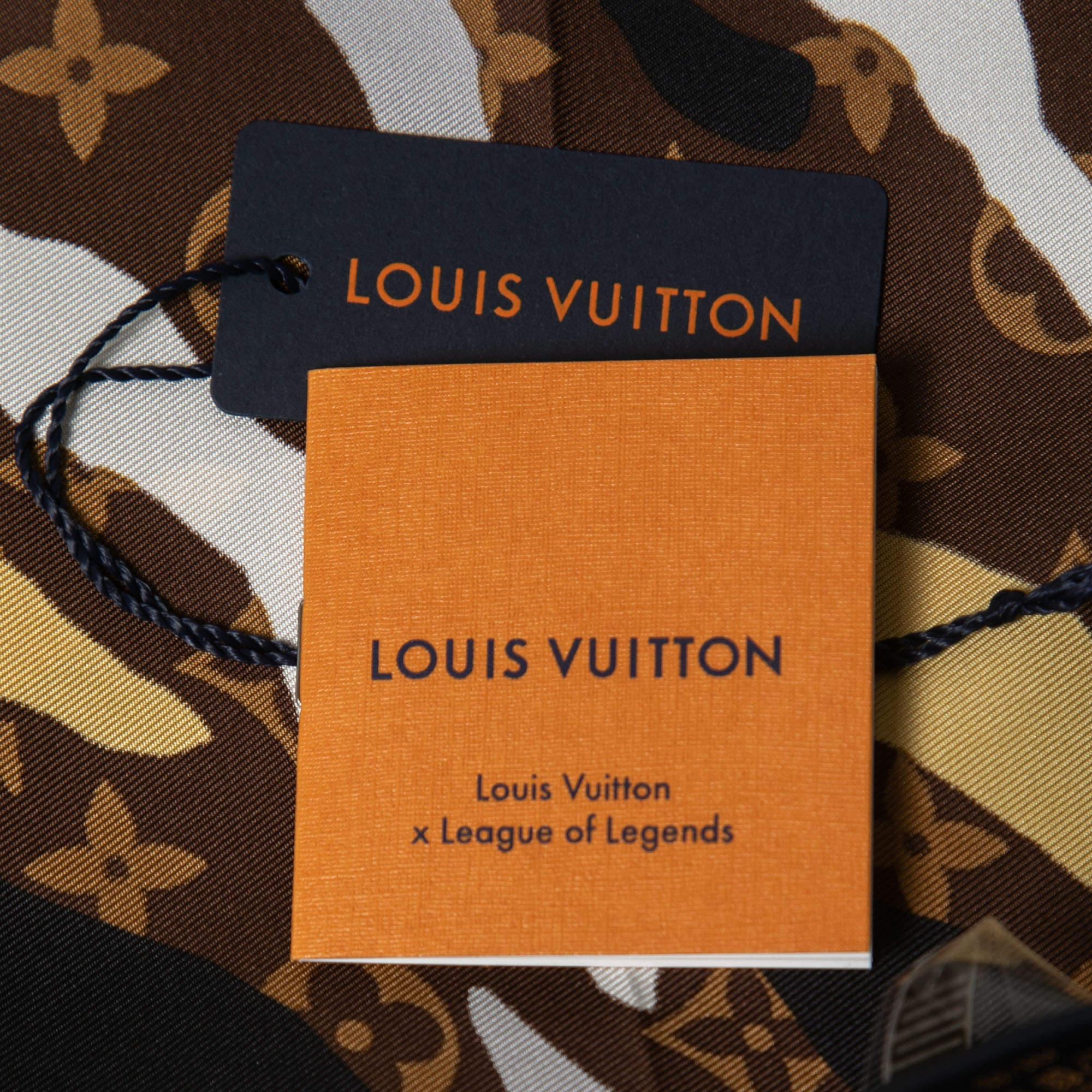 Louis Vuitton x LOL Brown Monogram Silk Scarf 1