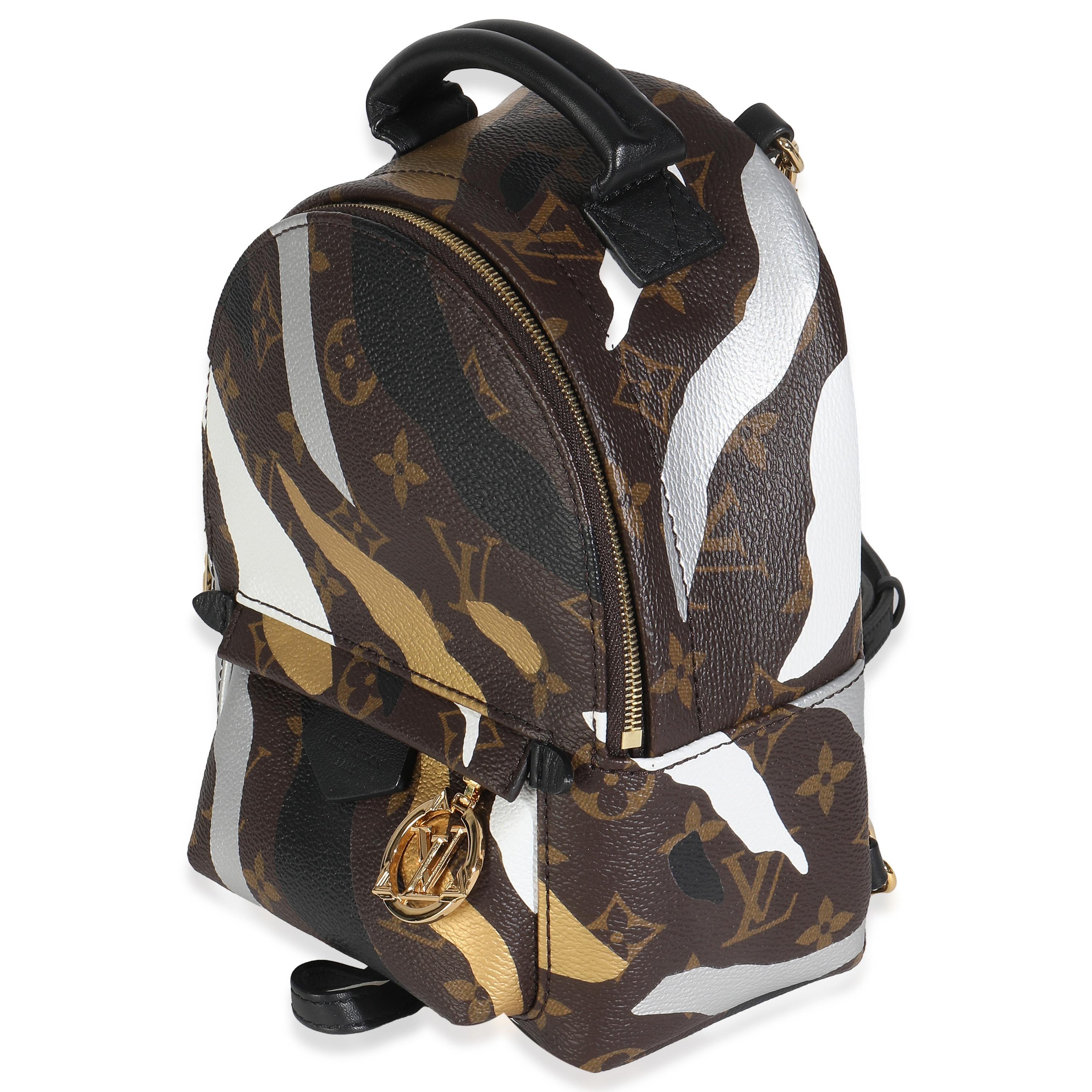 Nero Louis Vuitton x LOL Gold Silver Monogram Canvas Mini Palm Springs in vendita