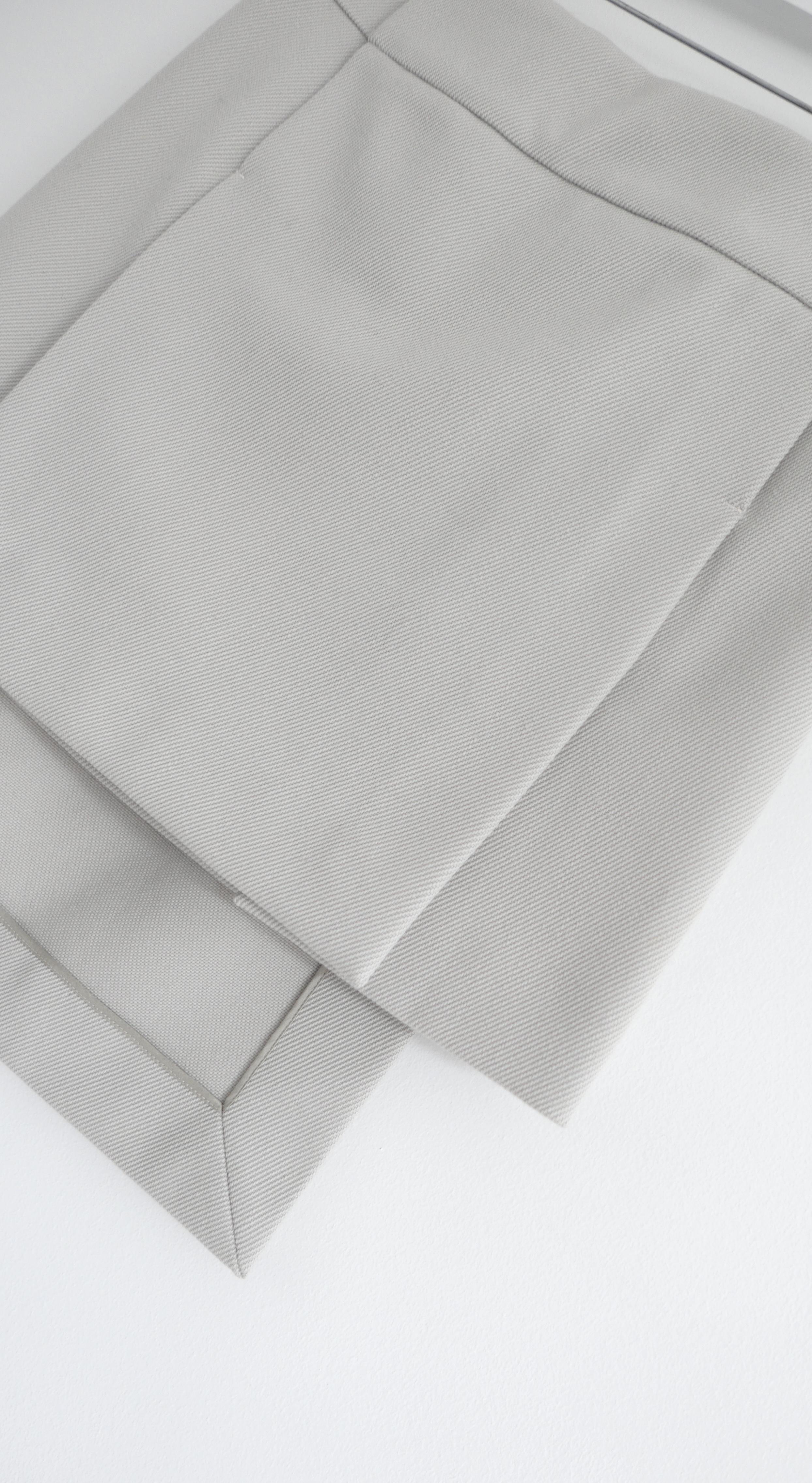 Gray Louis Vuitton x Marc Jacobs Fall 2003 Grey Panelled Wool Skirt For Sale
