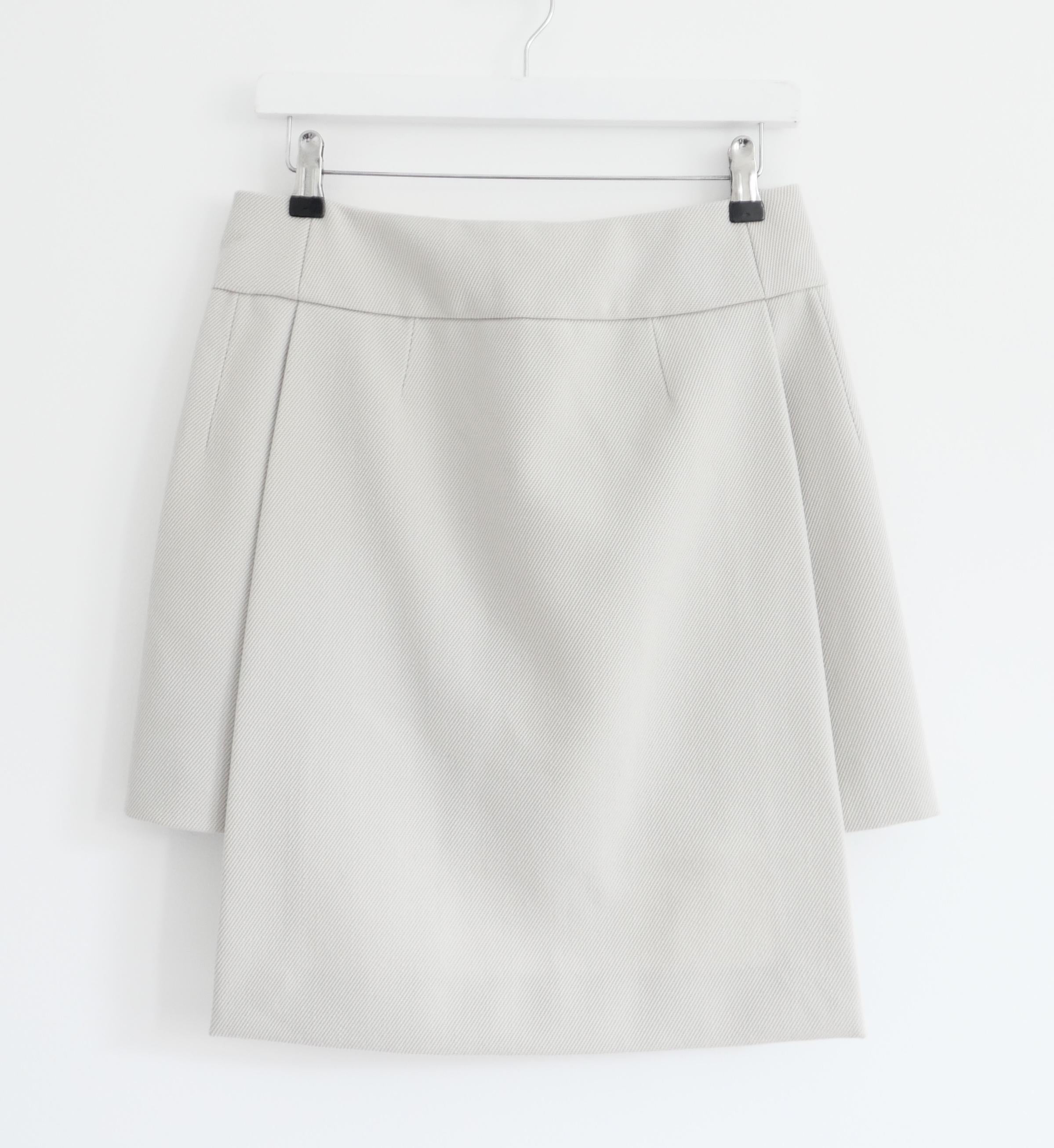 Women's Louis Vuitton x Marc Jacobs Fall 2003 Grey Panelled Wool Skirt For Sale