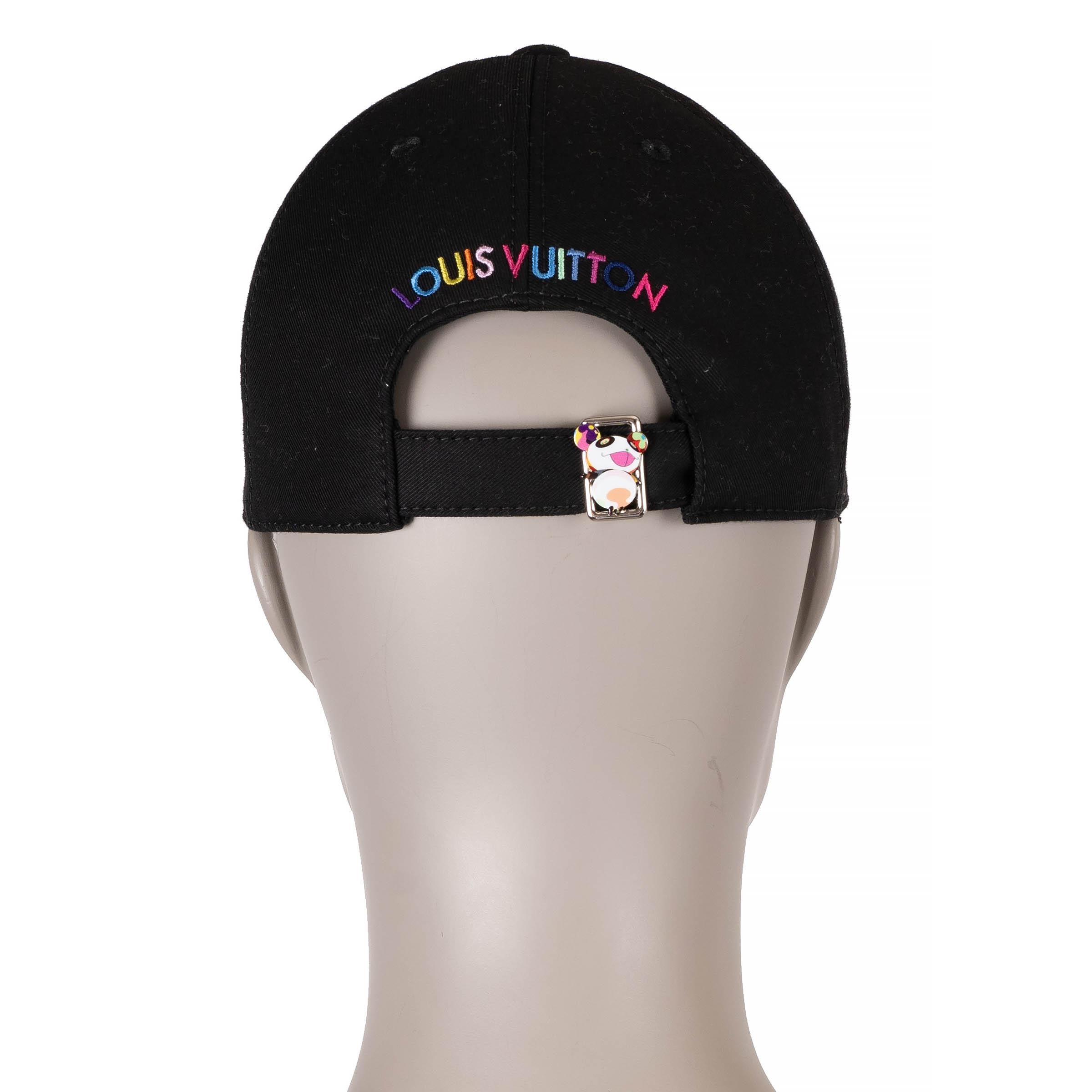 LOUIS VUITTON x Murakami nero cotone 2025 SUPERFLAT Cappello da baseball 57 In condizioni ottime in vendita a Zürich, CH