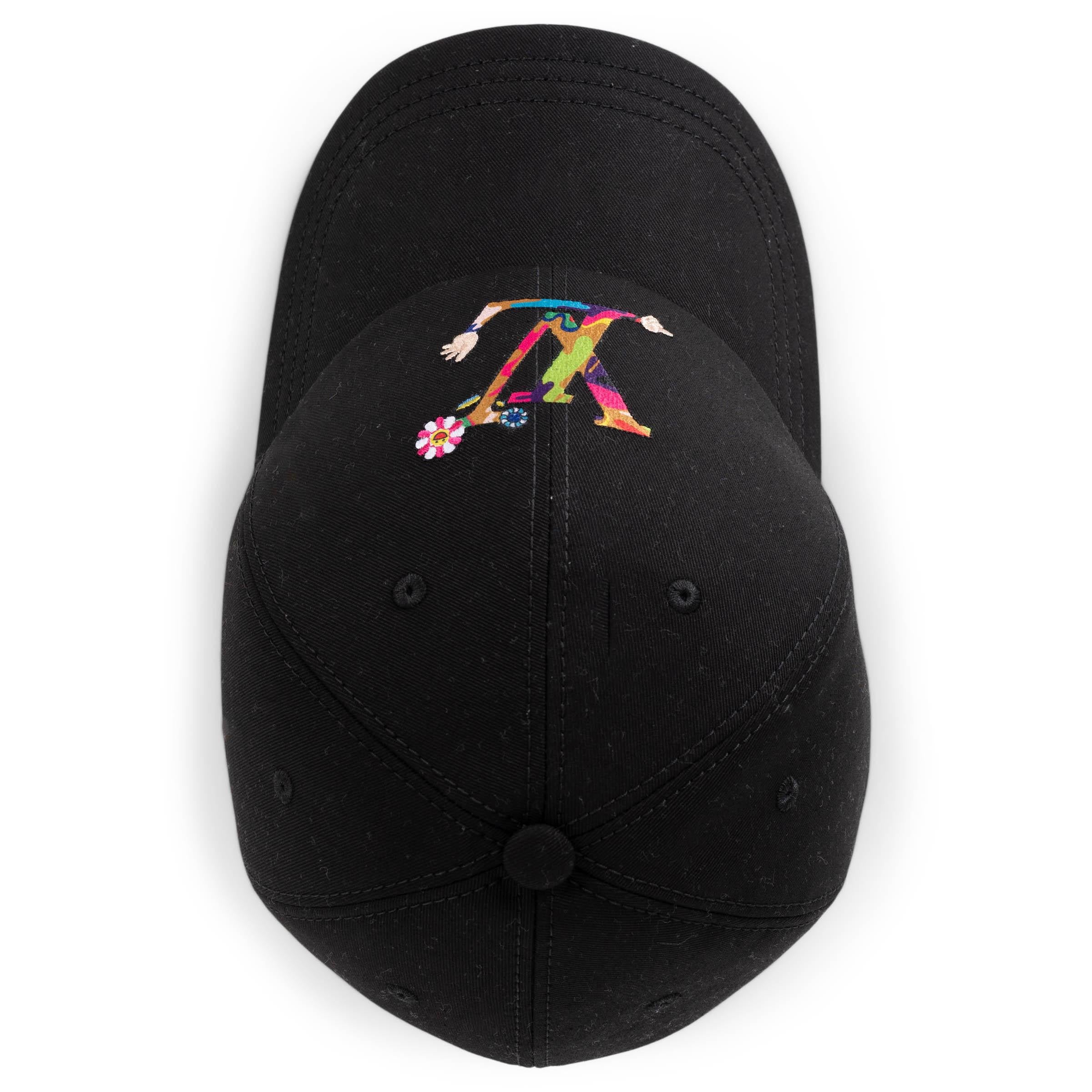 Donna LOUIS VUITTON x Murakami nero cotone 2025 SUPERFLAT Cappello da baseball 57 in vendita