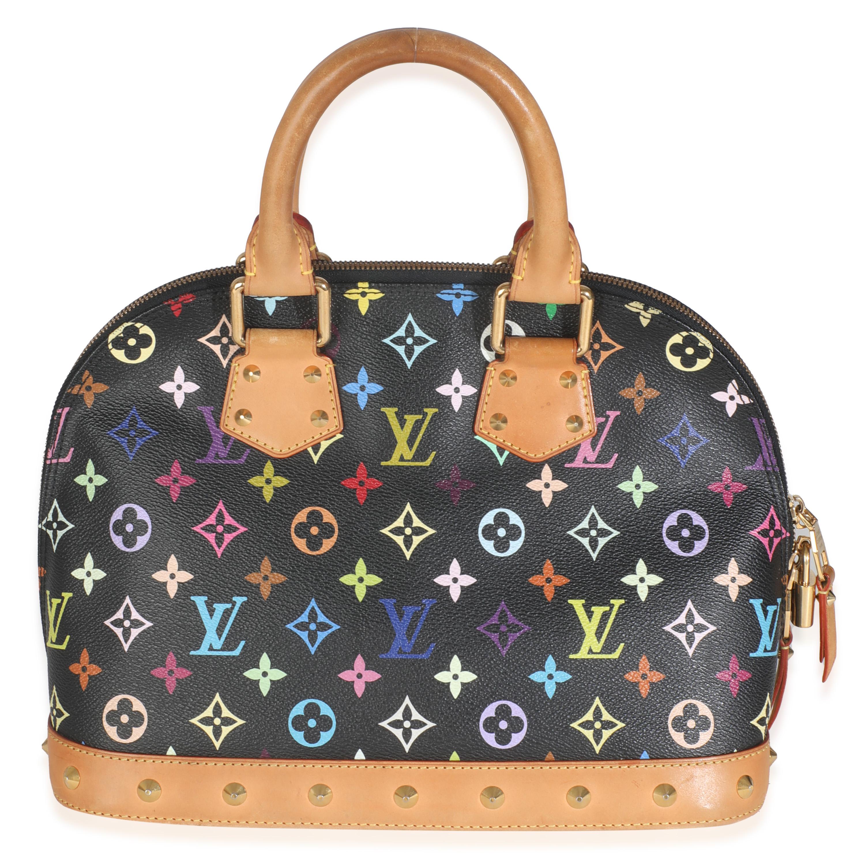 Listing Title: Louis Vuitton x Murakami Black Monogram Multicolor Canvas Alma PM
SKU: 145773
Condition: Pre-owned 
Condition Description: Introduced in 1992, the history of the Alma bag from Louis Vuitton actually goes back way further in time. The