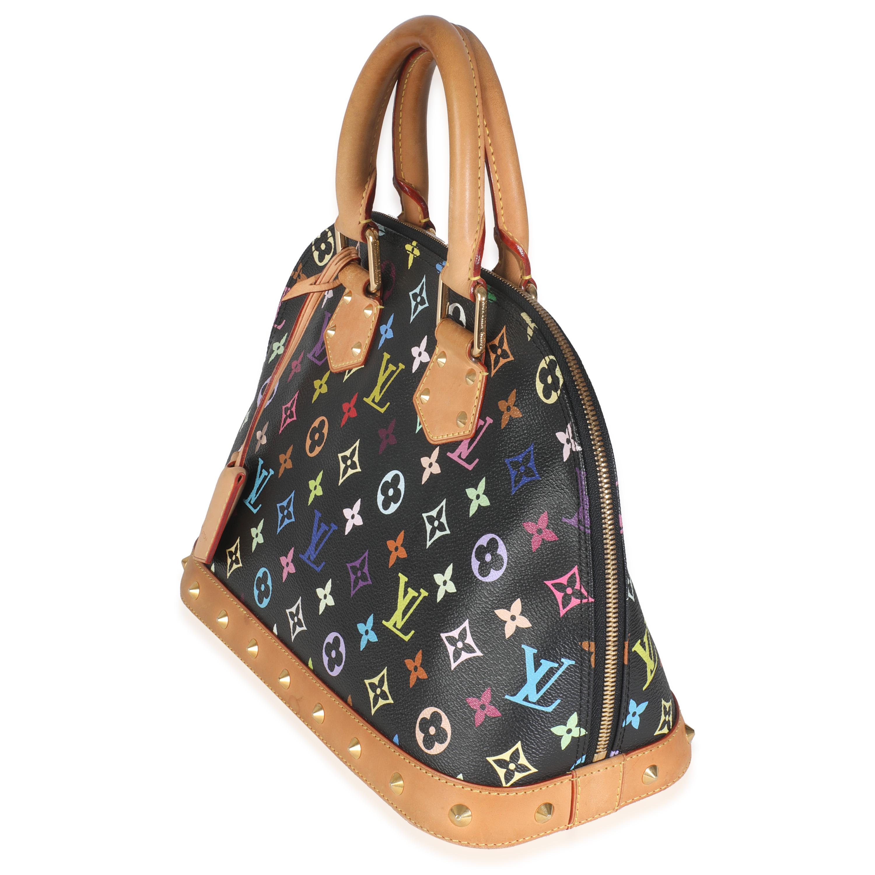 Louis Vuitton x Murakami Black Monogram Multicolor Canvas Alma PM In Excellent Condition For Sale In New York, NY