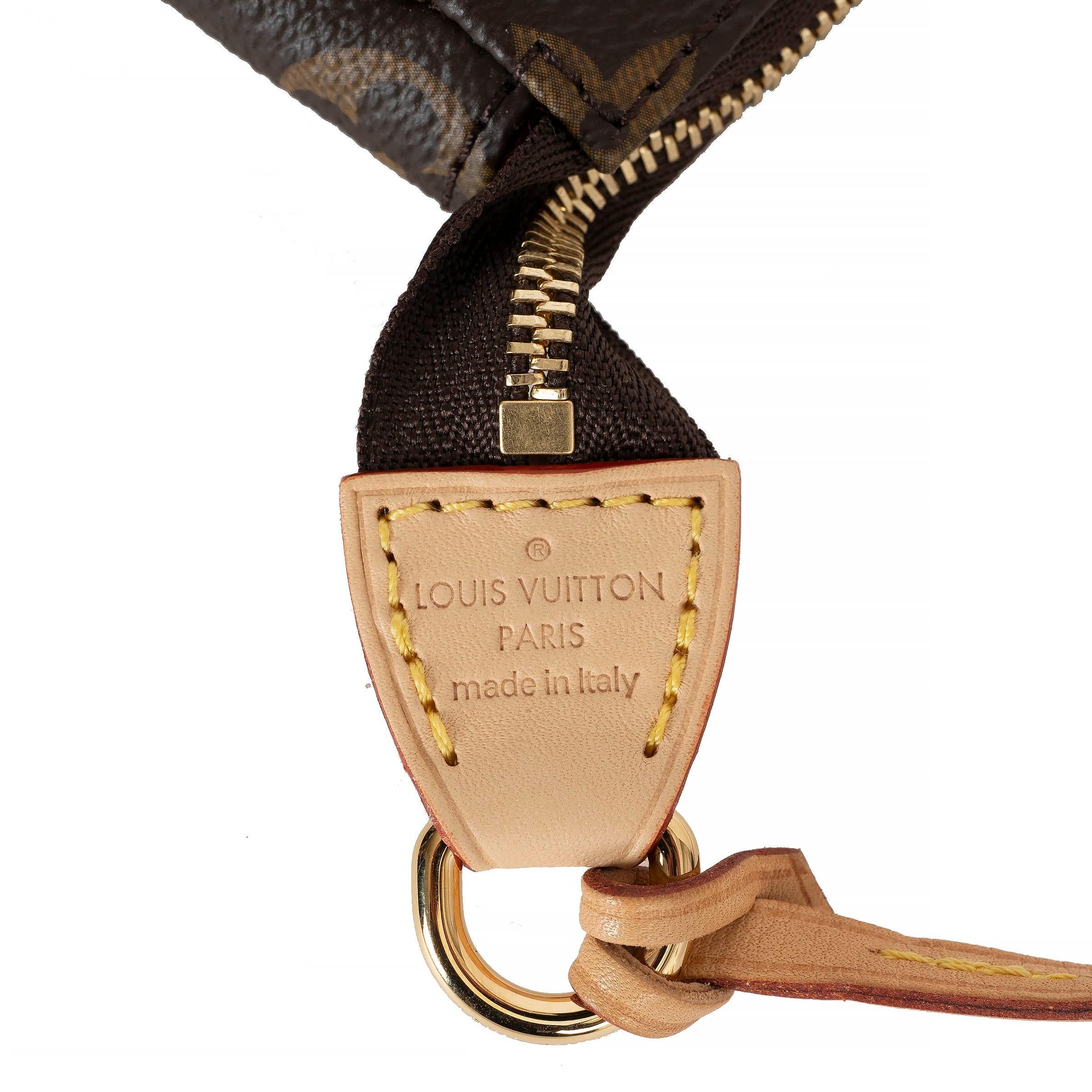 Borsa LOUIS VUITTON x Murakami marrone in tela Monogram PANDA POCHETTE ACCESSOIRES in vendita 4