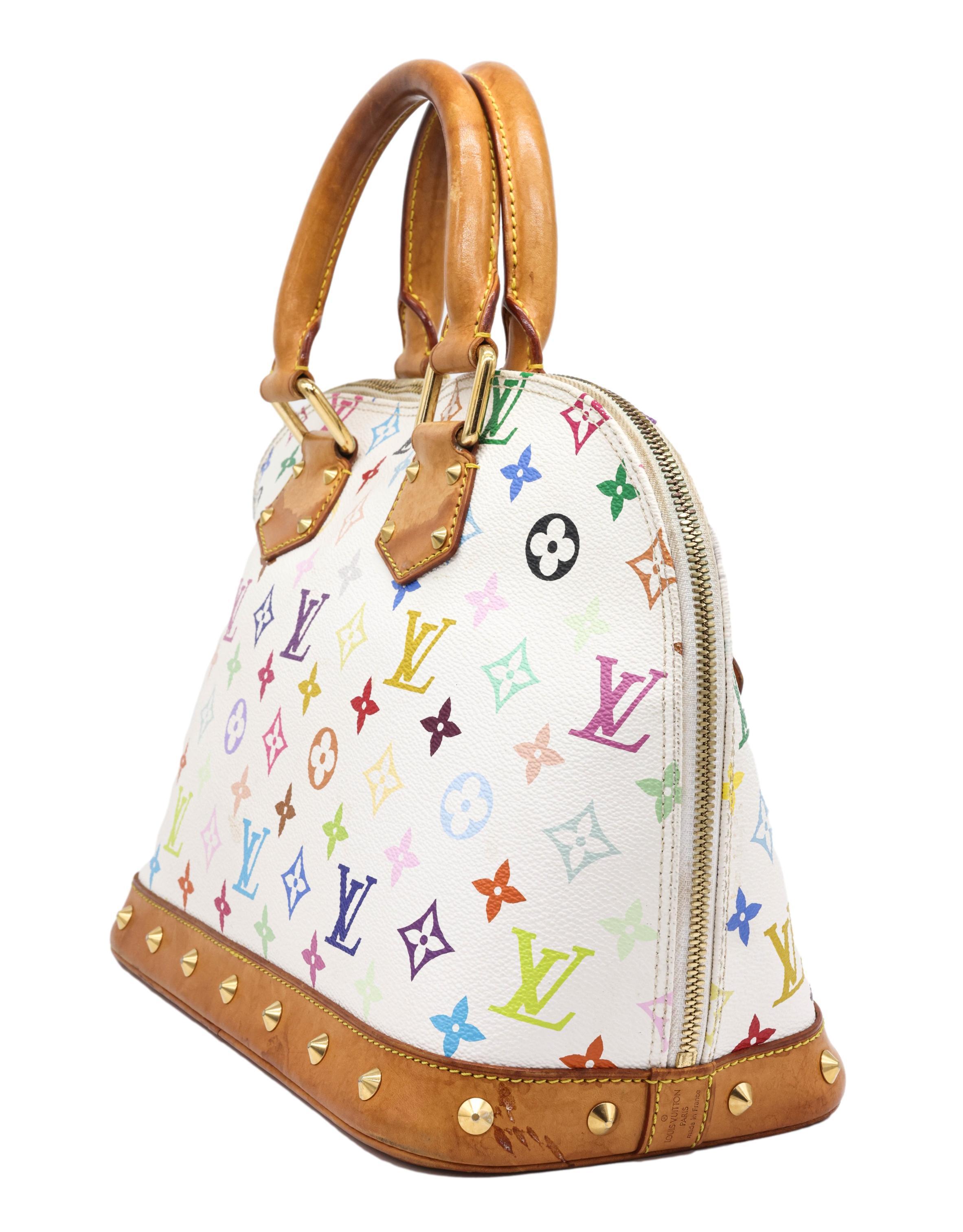 Women's or Men's Louis Vuitton x Murakami Limited Edition Monogram Multicolor Alma Top Handle Bag For Sale