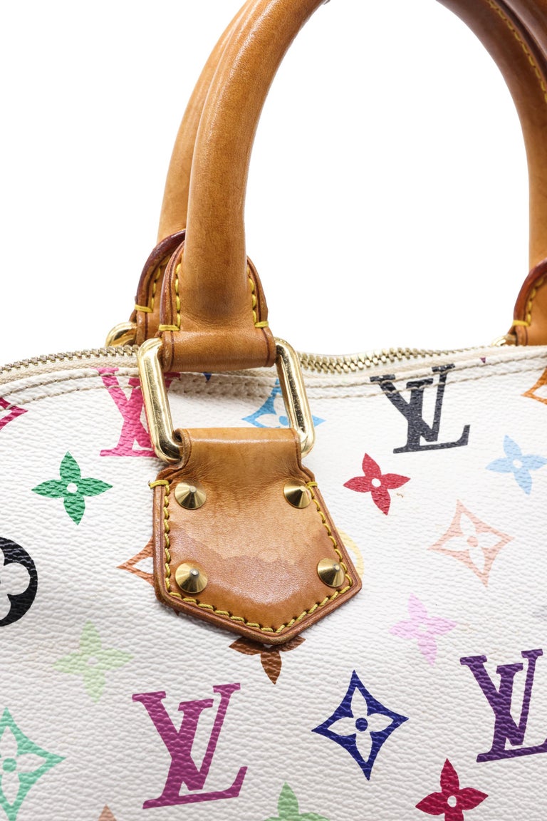 Louis Vuitton x Murakami Limited Edition Monogram Multicolor Alma Top Handle Bag For Sale 3