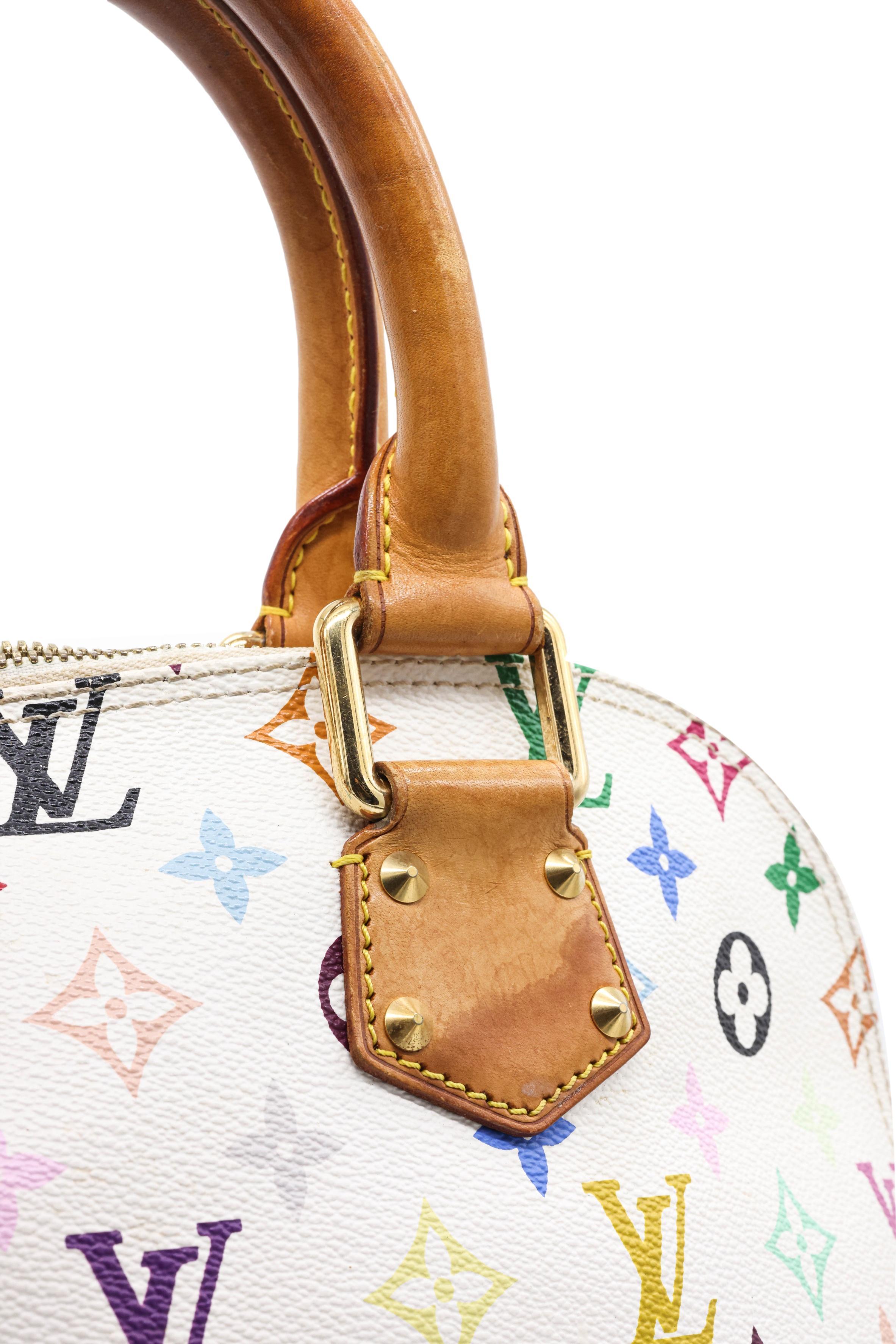 Louis Vuitton x Murakami Limited Edition Monogram Multicolor Alma Top Handle Bag For Sale 4