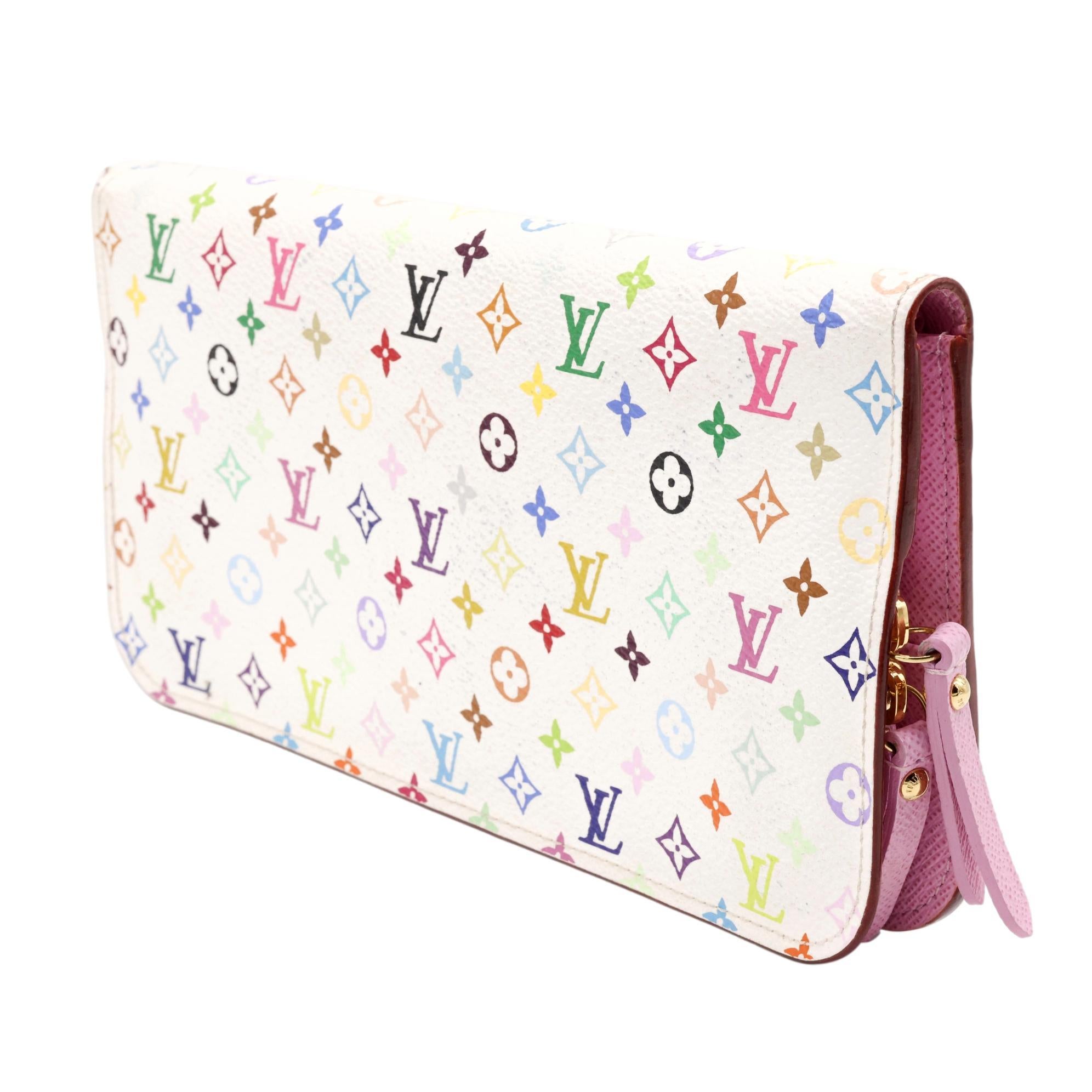 Louis Vuitton x Murakami Limited Edition Monogram Multicolor Insolite Wallet In Good Condition In Banner Elk, NC