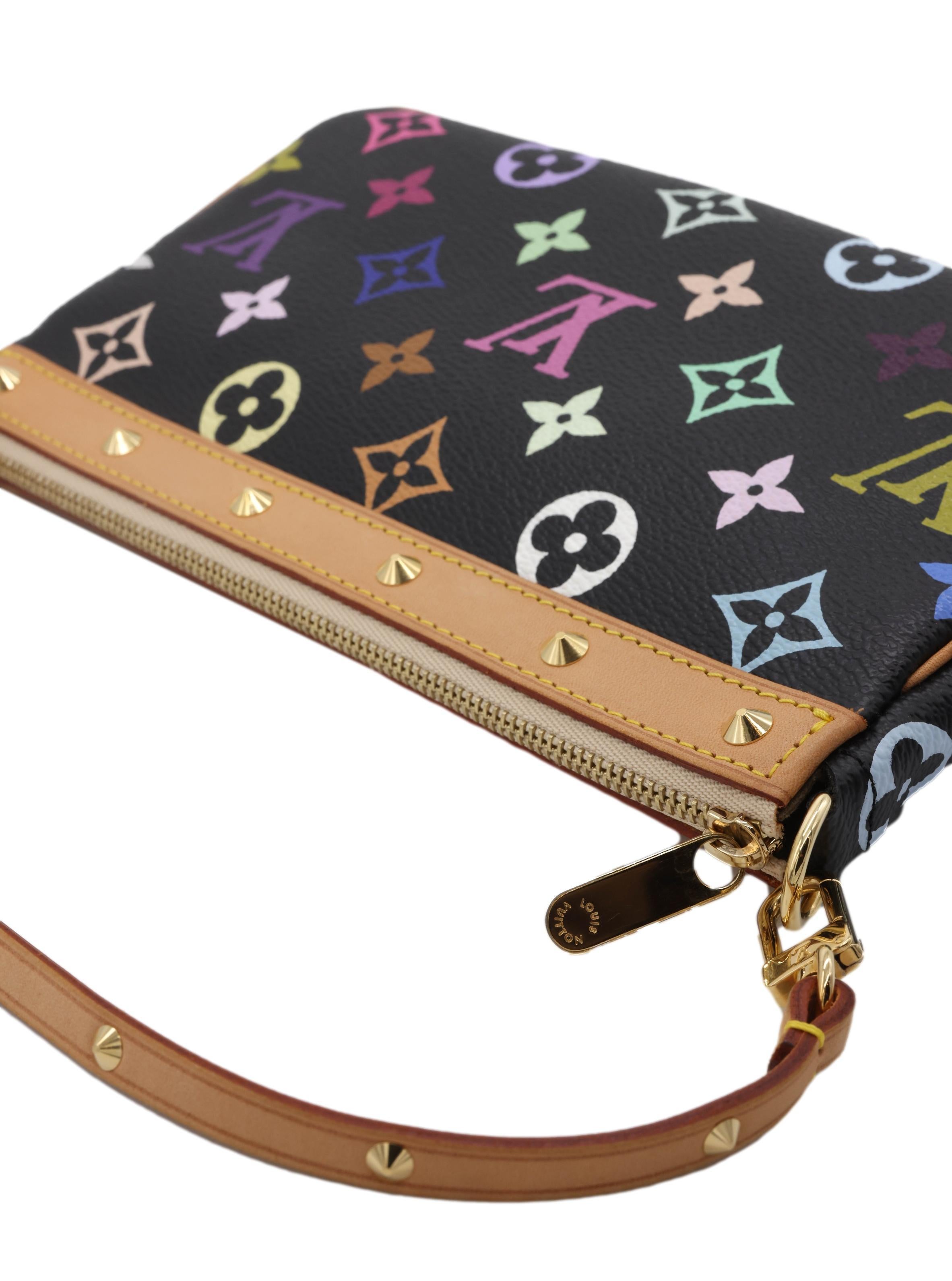 Women's or Men's  Louis Vuitton x Murakami Limited Edition Monogram Multicolor Pochette Bag, 2003