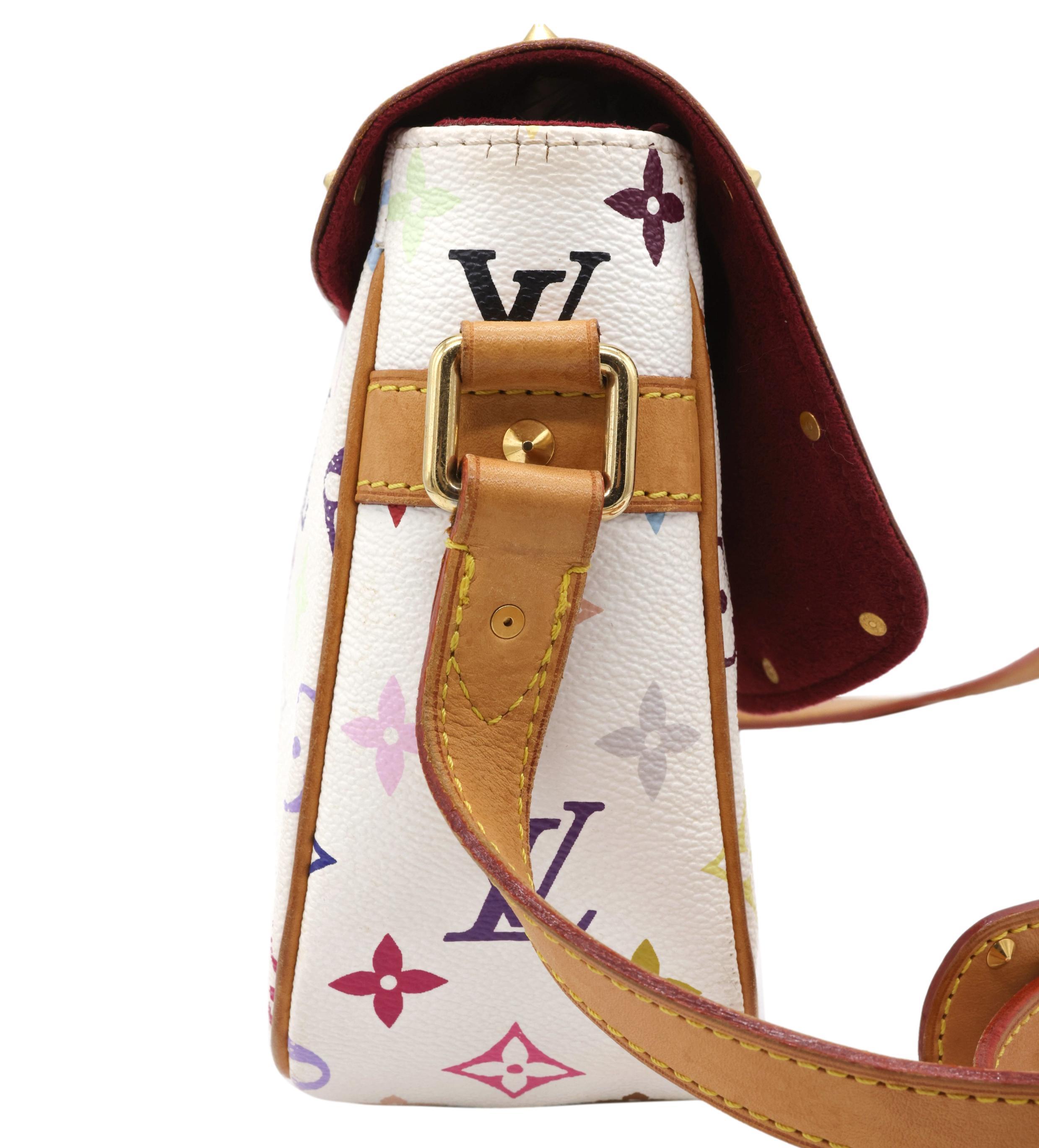 Louis Vuitton x Murakami Limited Edition Monogram Multicolor Sologne Bag, 2003 In Good Condition In Banner Elk, NC