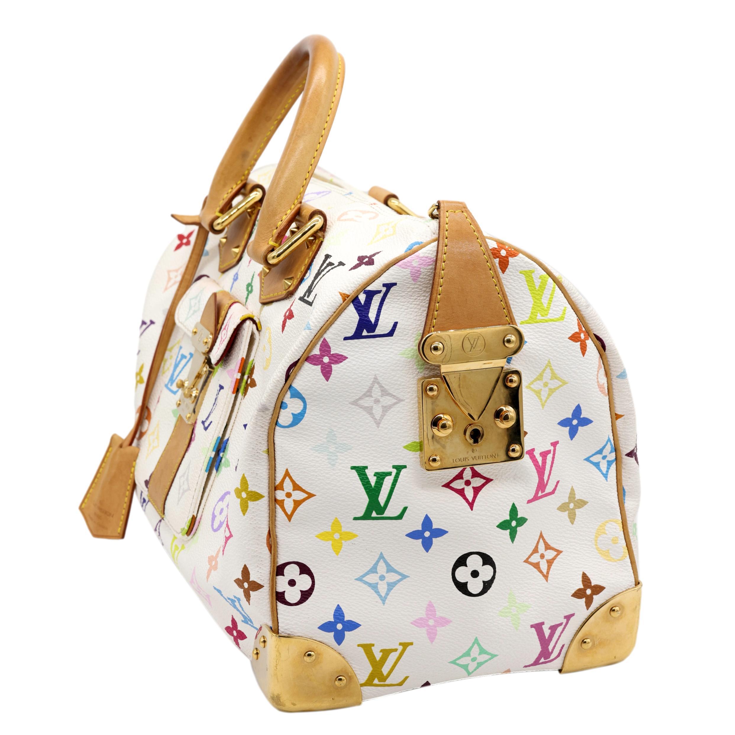 Louis Vuitton x Murakami Limited Edition Monogram Multicolor Speedy 30 Bag, 2003. This incredibly rare and highly sought after piece of Louis Vuitton history became a worldwide phenomenon when Japanese artist Takashi Murakami teamed up with the