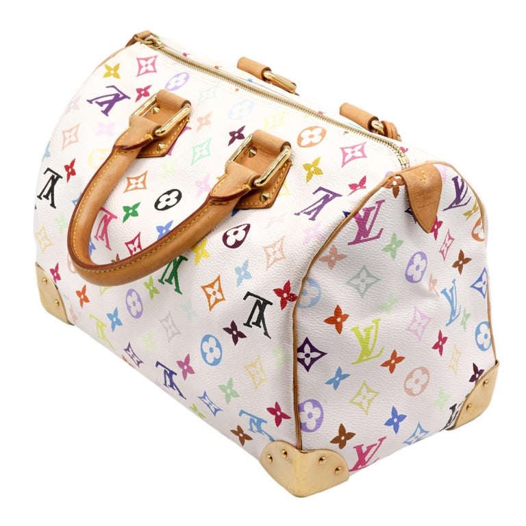Louis Vuitton X Takashi Murakami Monogram Multicolore Speedy 30 - White  Handle Bags, Handbags - LOU753933