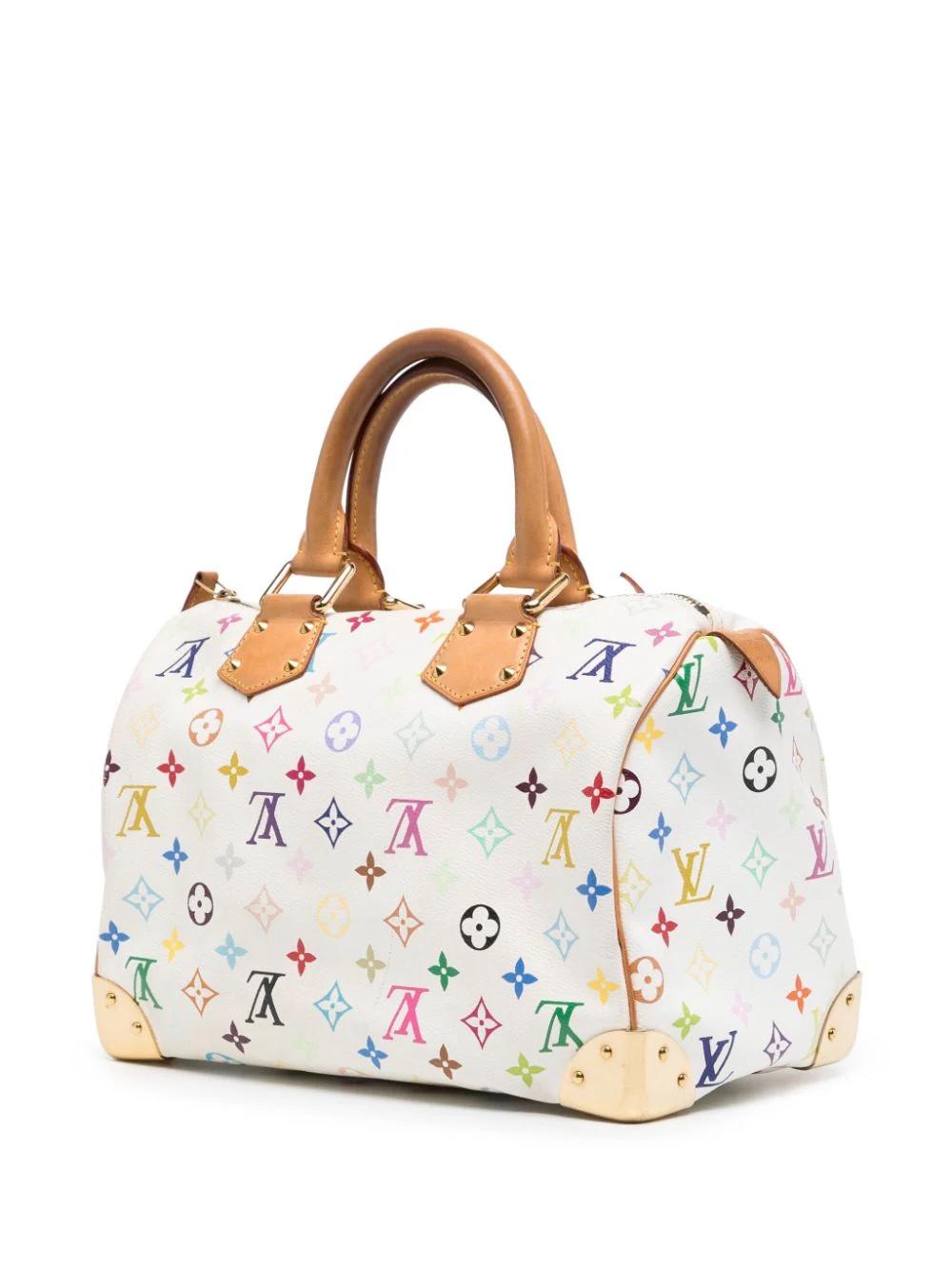 Louis Vuitton x Murakami Limited Edition Multicolour Speedy 30 Bag In Good Condition For Sale In London, GB