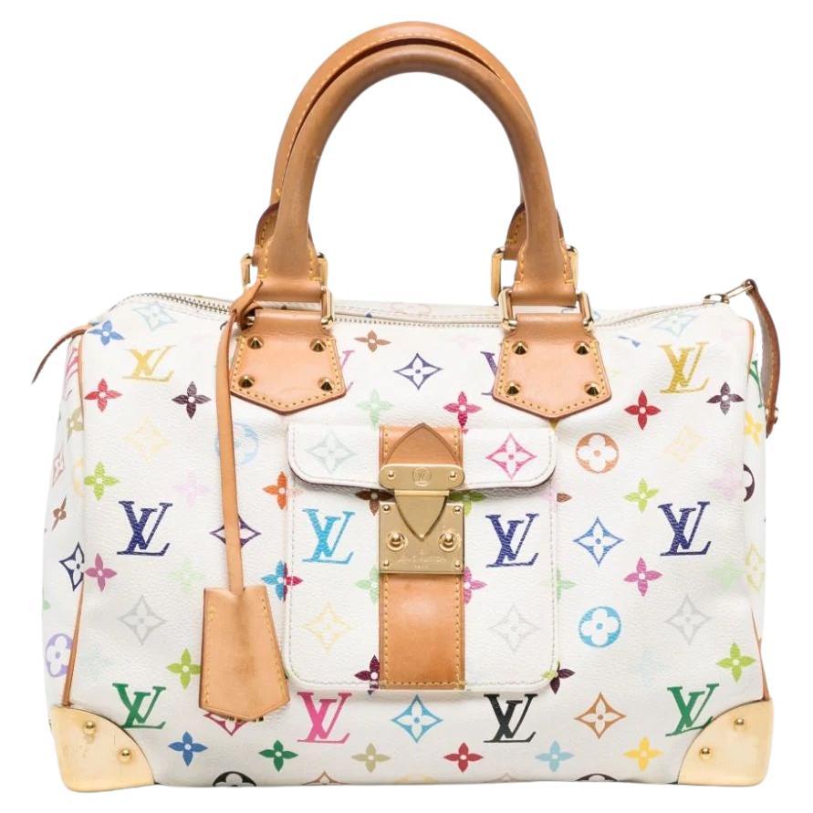Louis Vuitton x Murakami Limited Edition Multicolour Speedy 30 Bag For Sale
