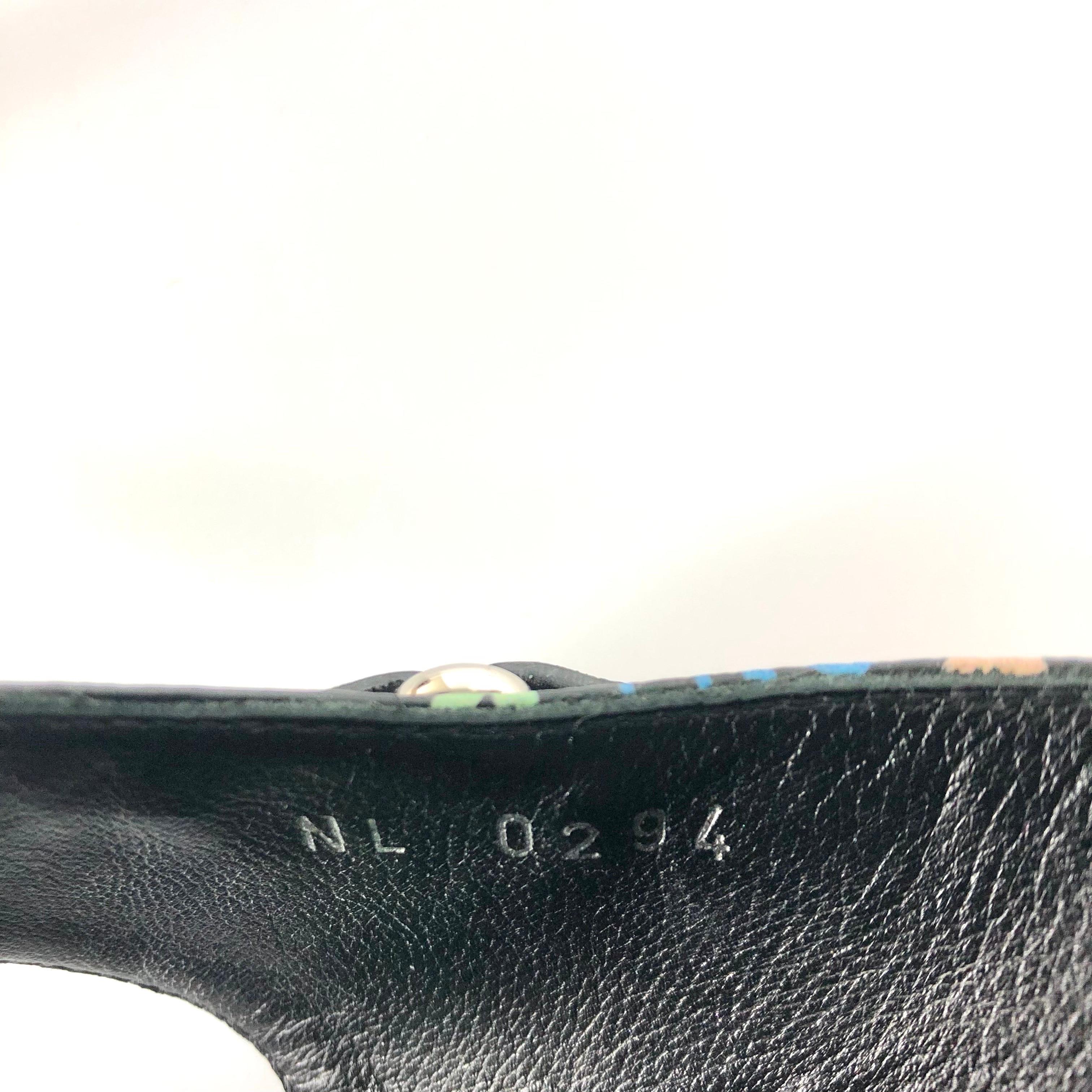 Louis Vuitton x Murakami Logo Multicolored Slip On Kitten Heel Mules Sandals 37 For Sale 3